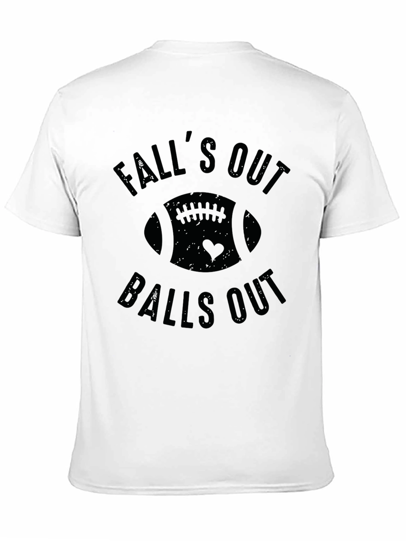 Falls Out Balls Out Black Graphic T-Shirt