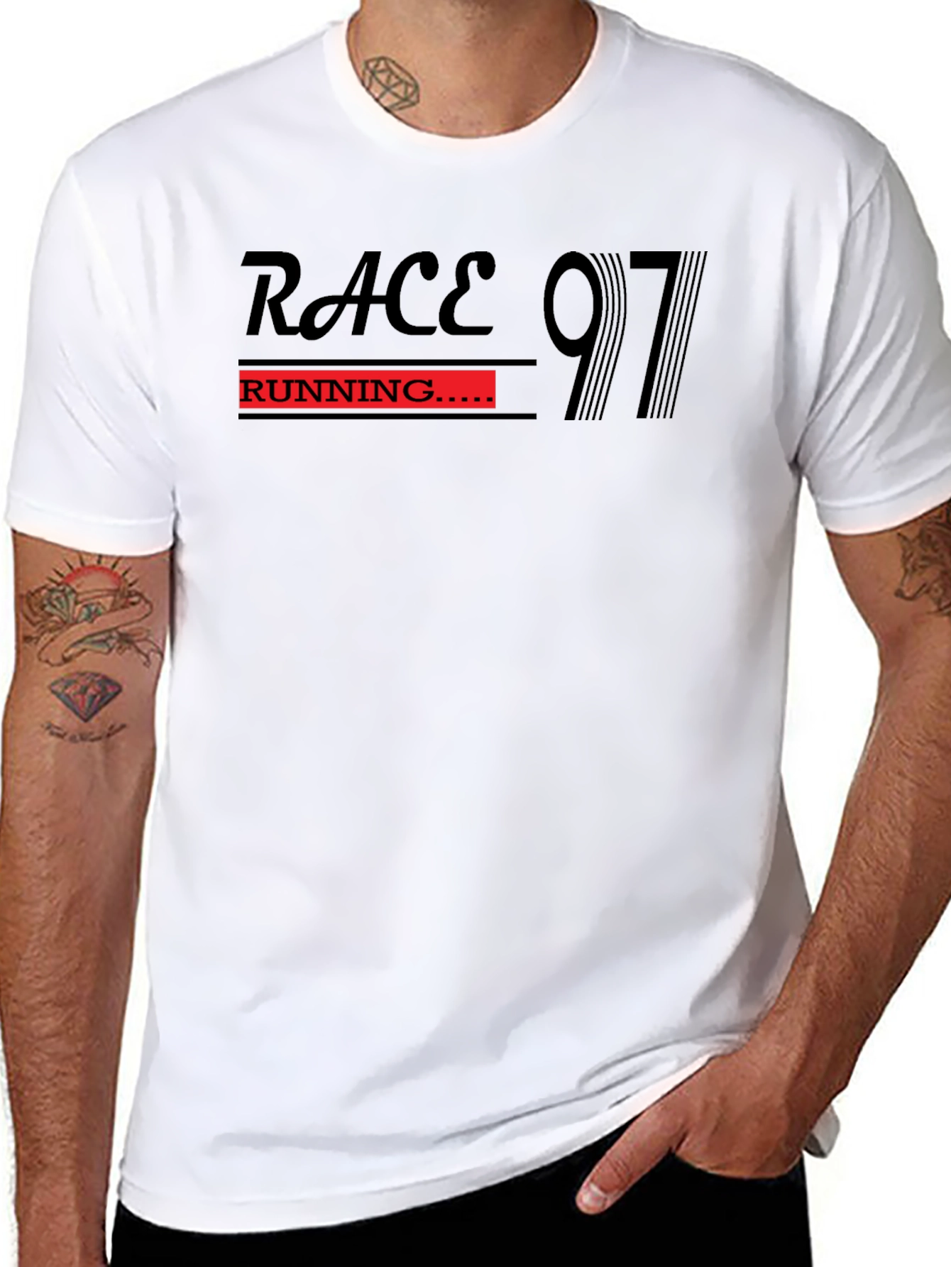 Race Running 97 Black T-Shirt