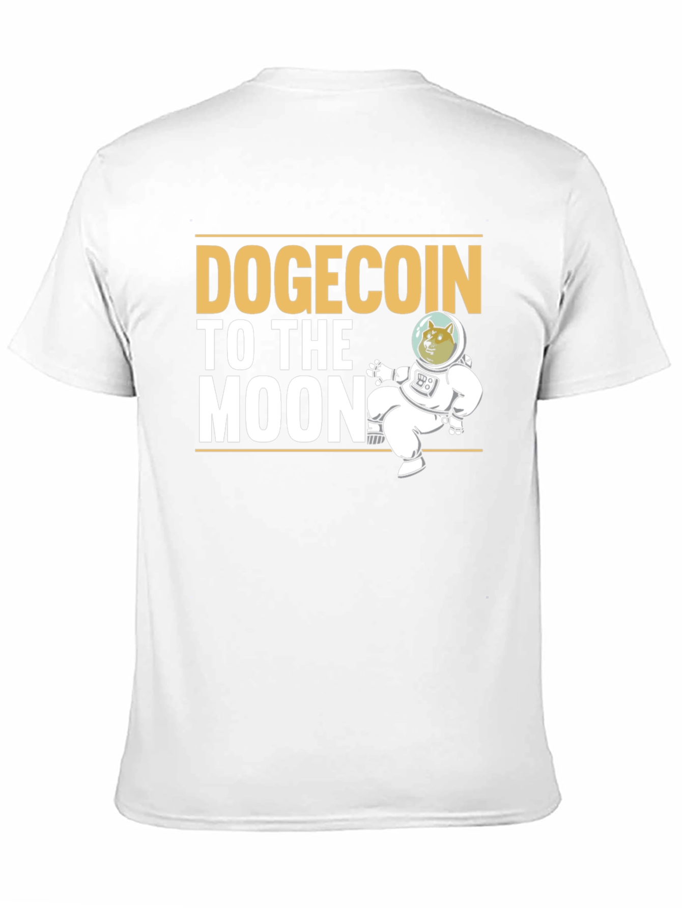 Dogecoin To The Moon Black T-Shirt