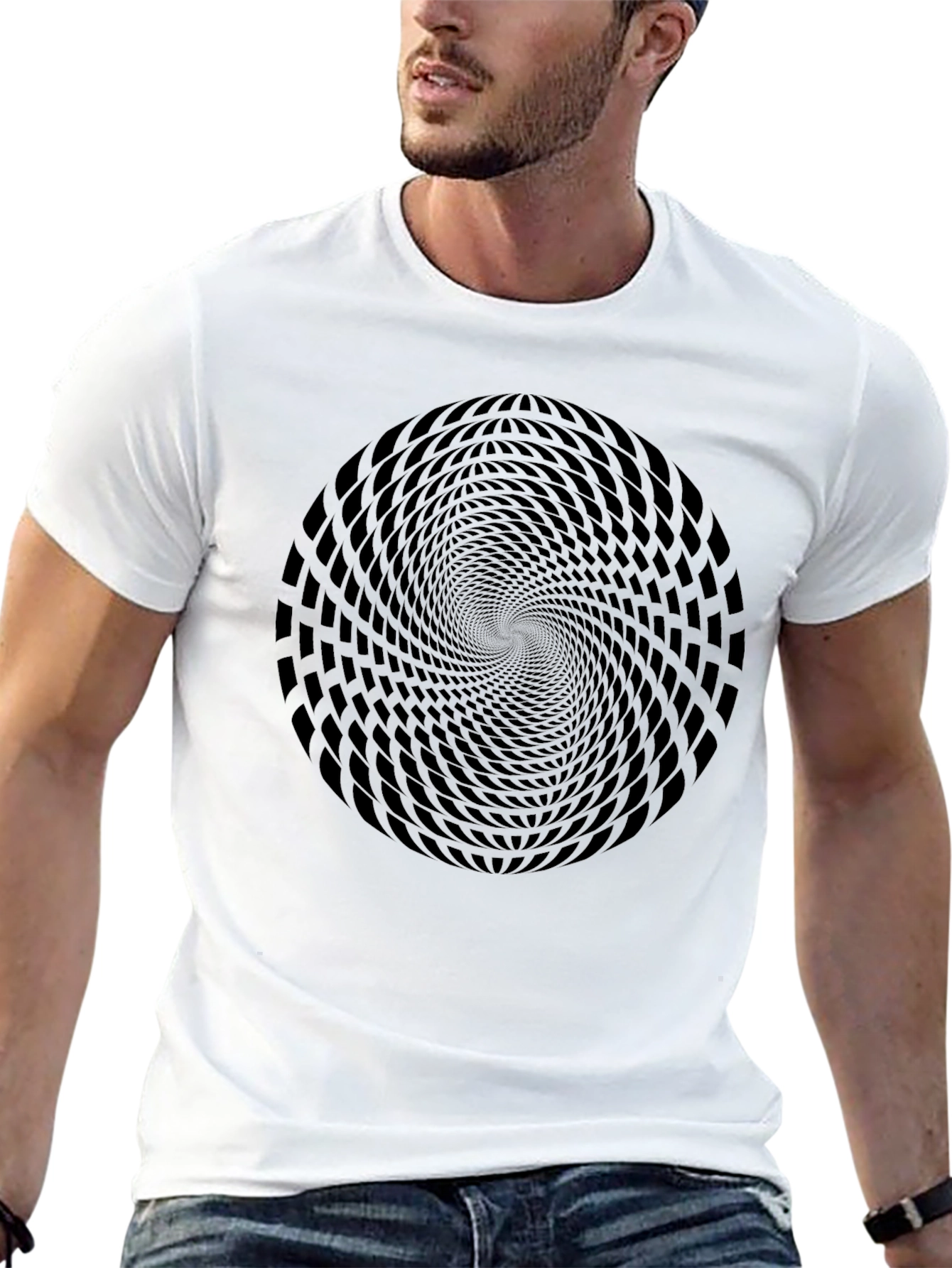Optical Illusion Black T-Shirt