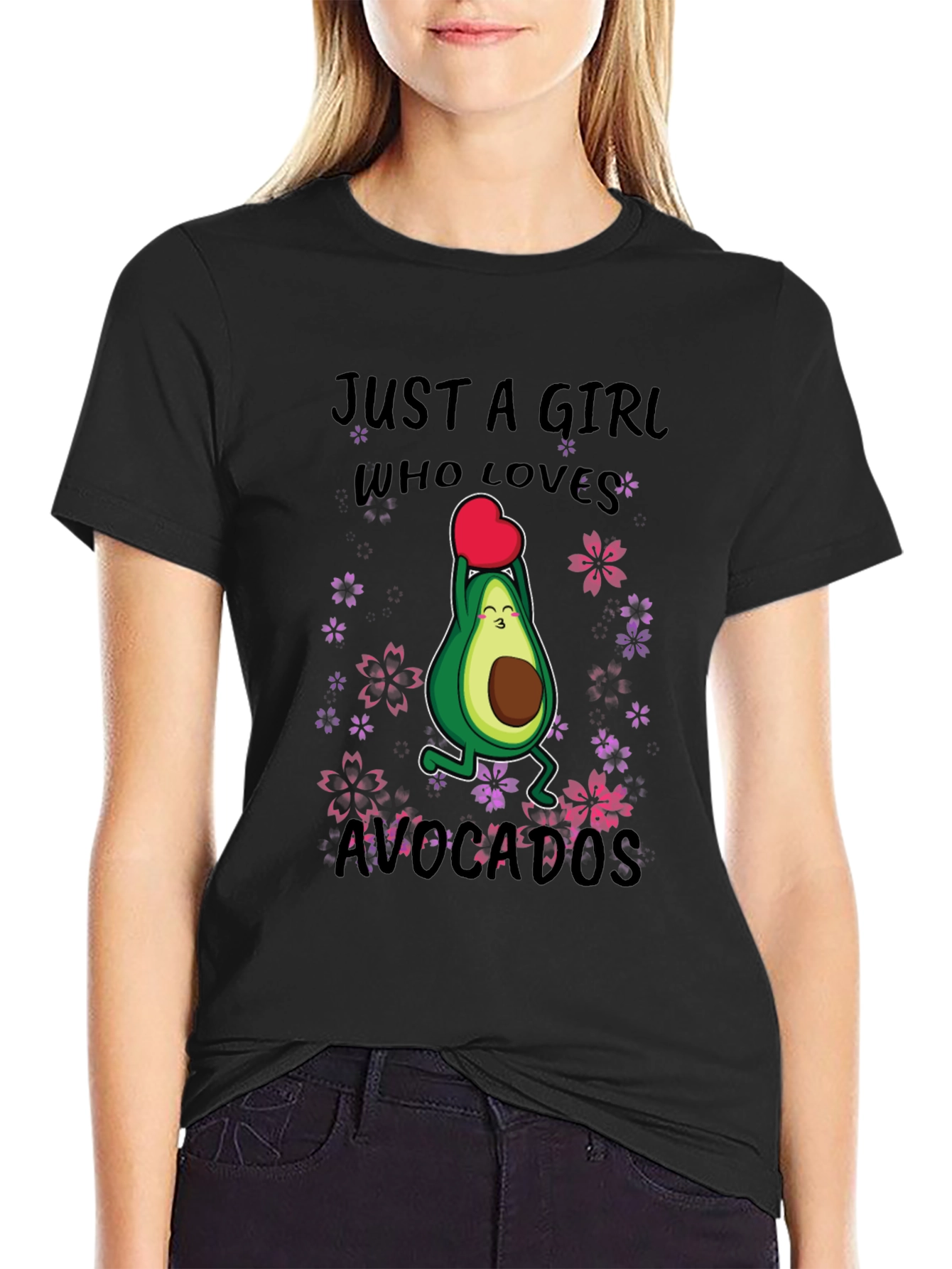Just A Girl Who Loves Avocados Funny T-Shirt