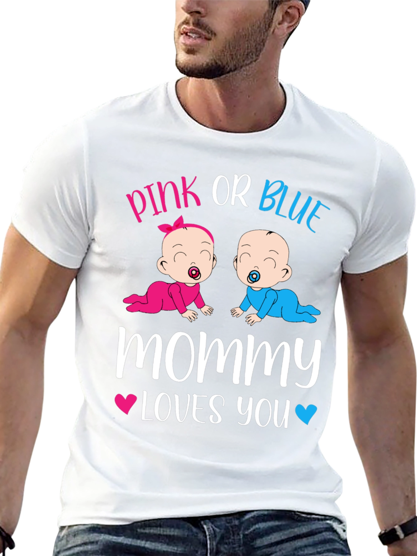 Pink or Blue Mommy Loves You T-Shirt