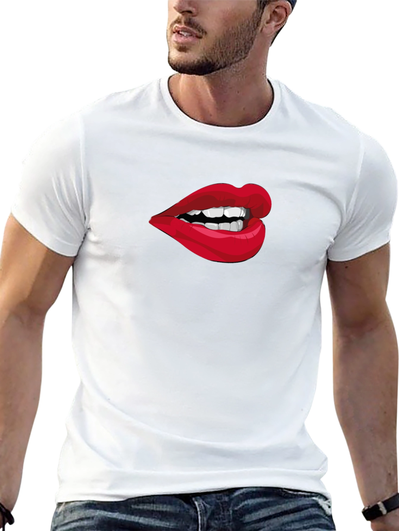 Bold Lips Graphic Tee - Stylish & Edgy!
