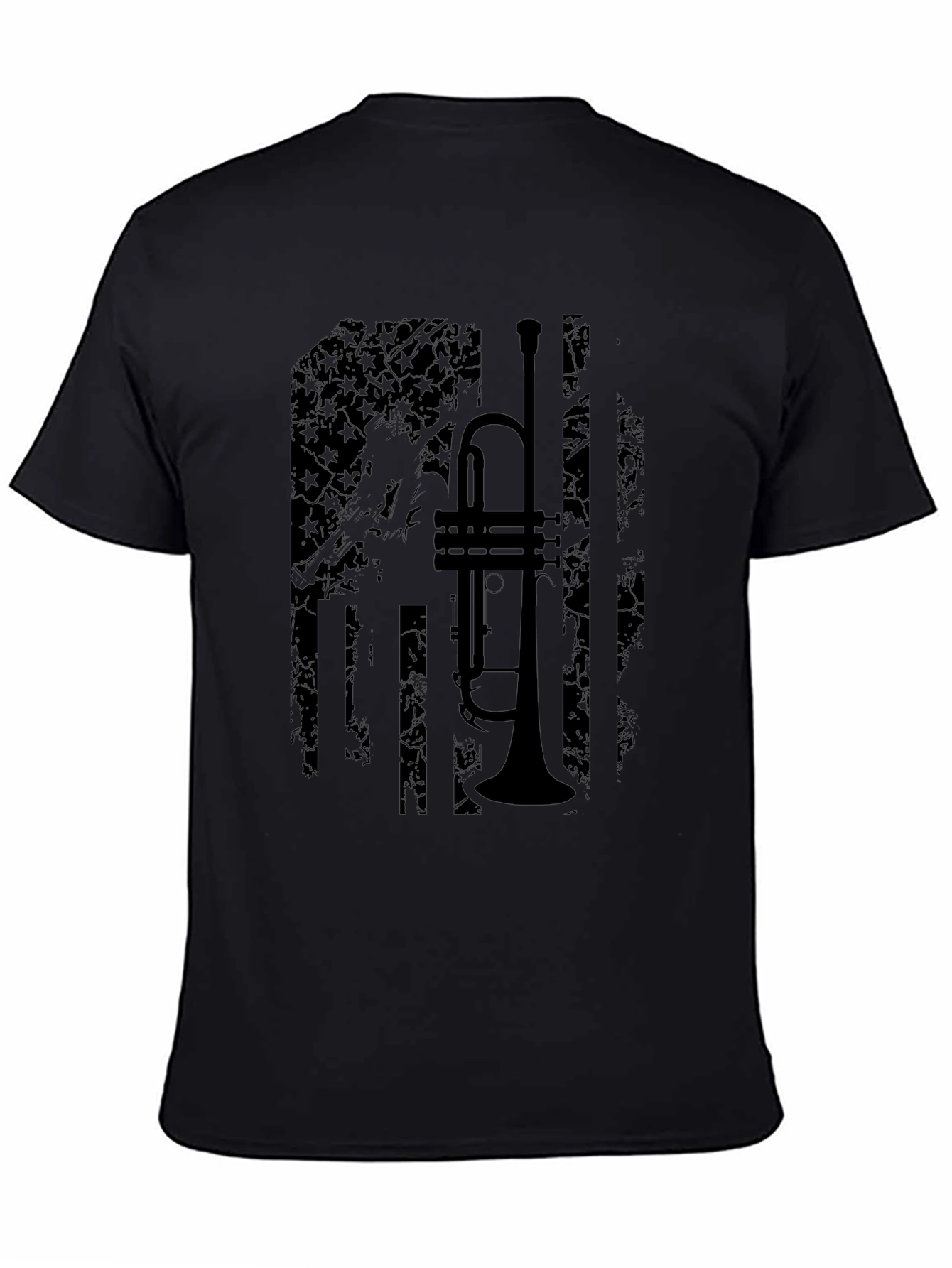 Trumpet Flag Graphic Tee - Stylish Music Lover Shirt