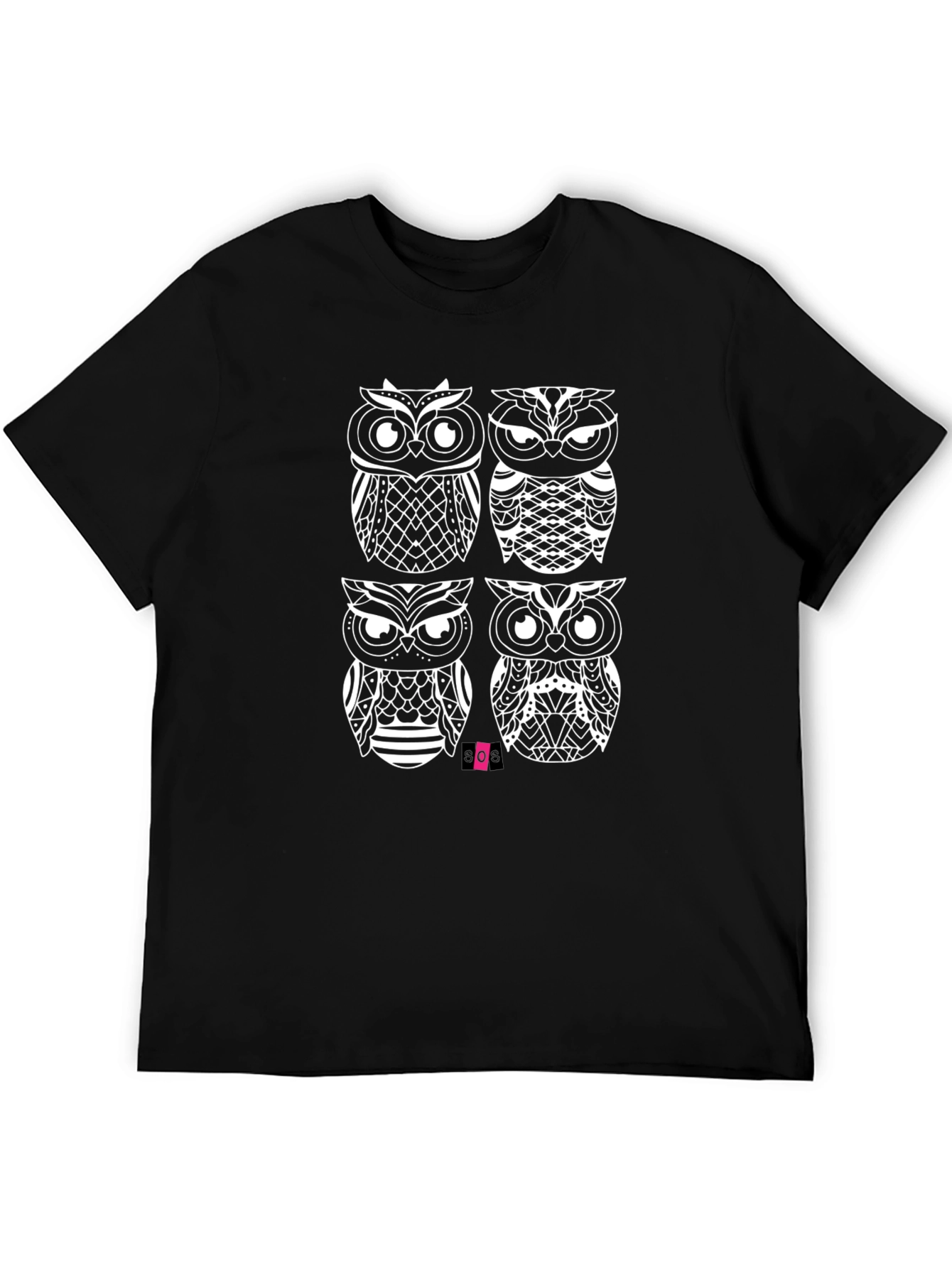 Owl Graphic Black T-Shirt