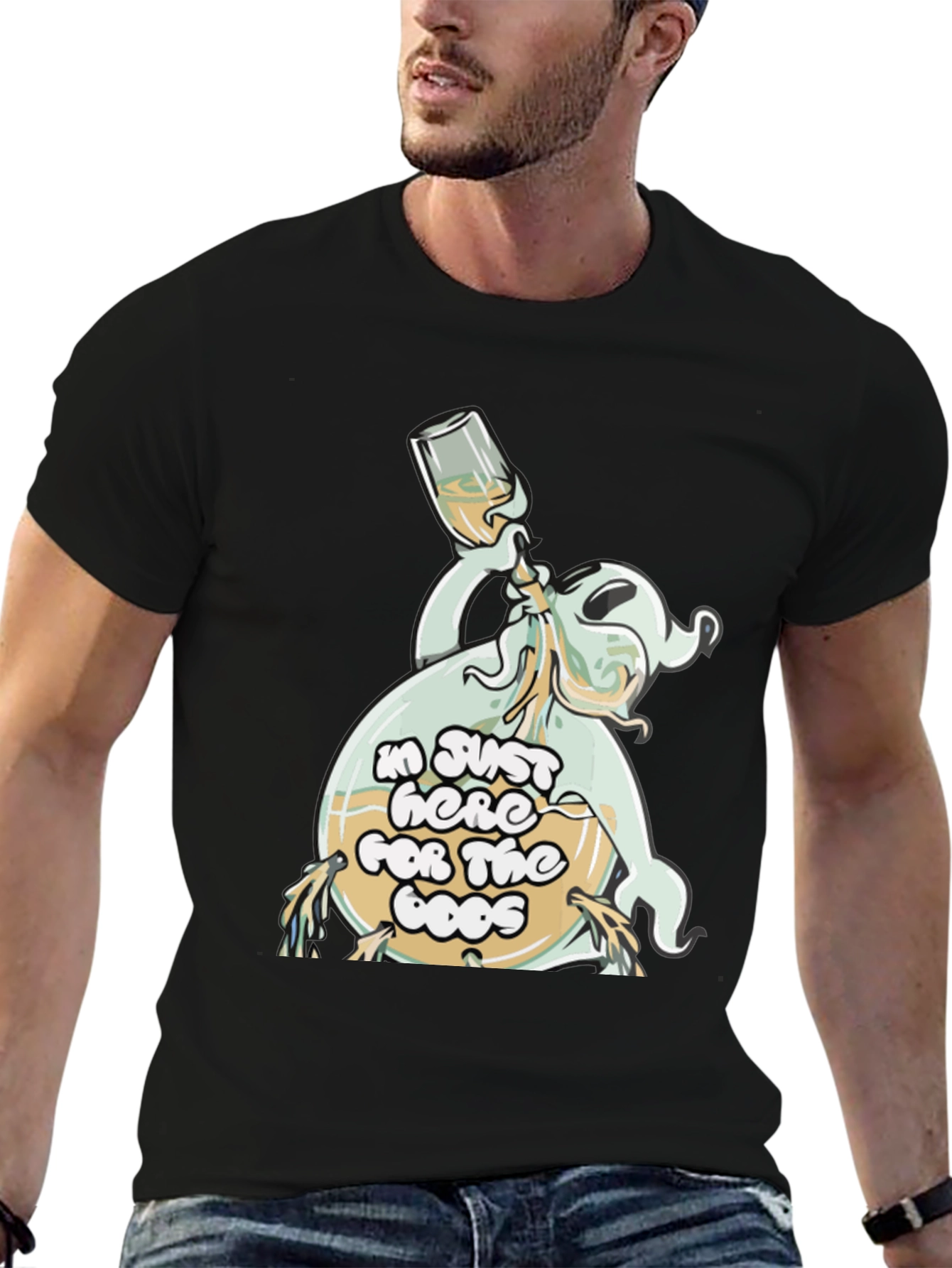 Booze Ghost Black T-Shirt