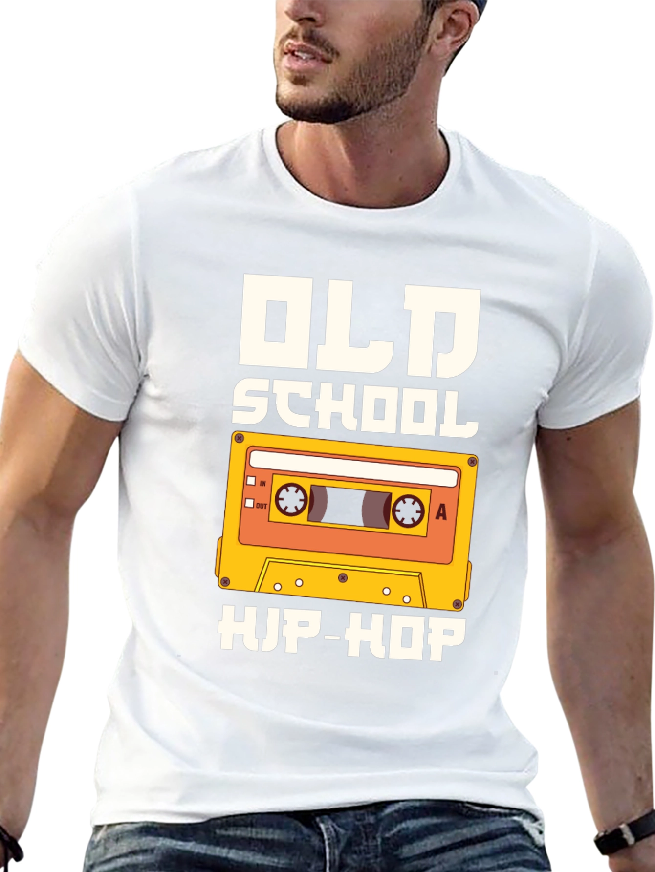 Old School Hip-Hop Graphic Tee - Black