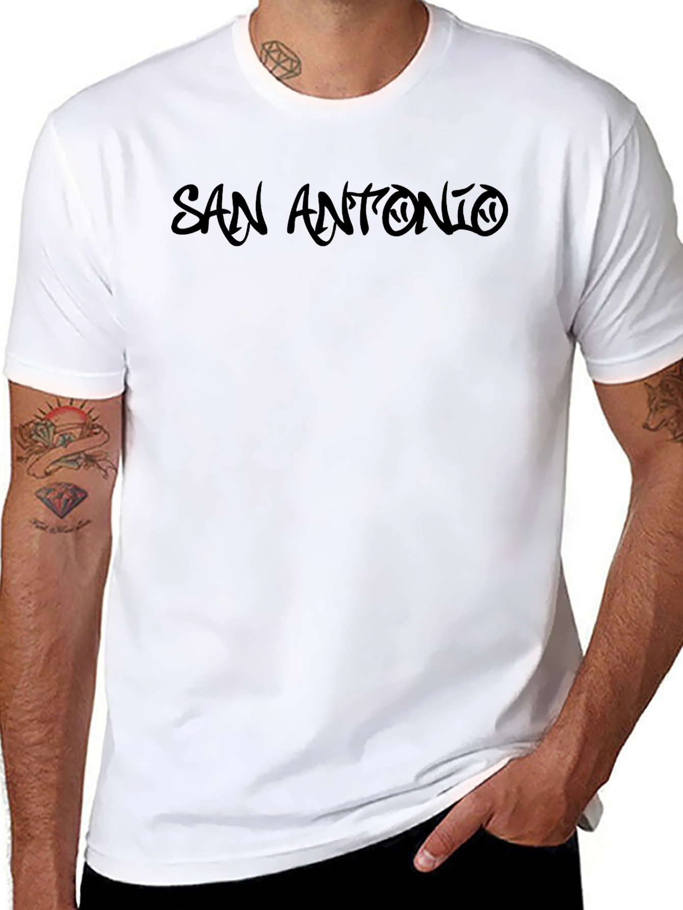 San Antonio Graphic Black T-Shirt