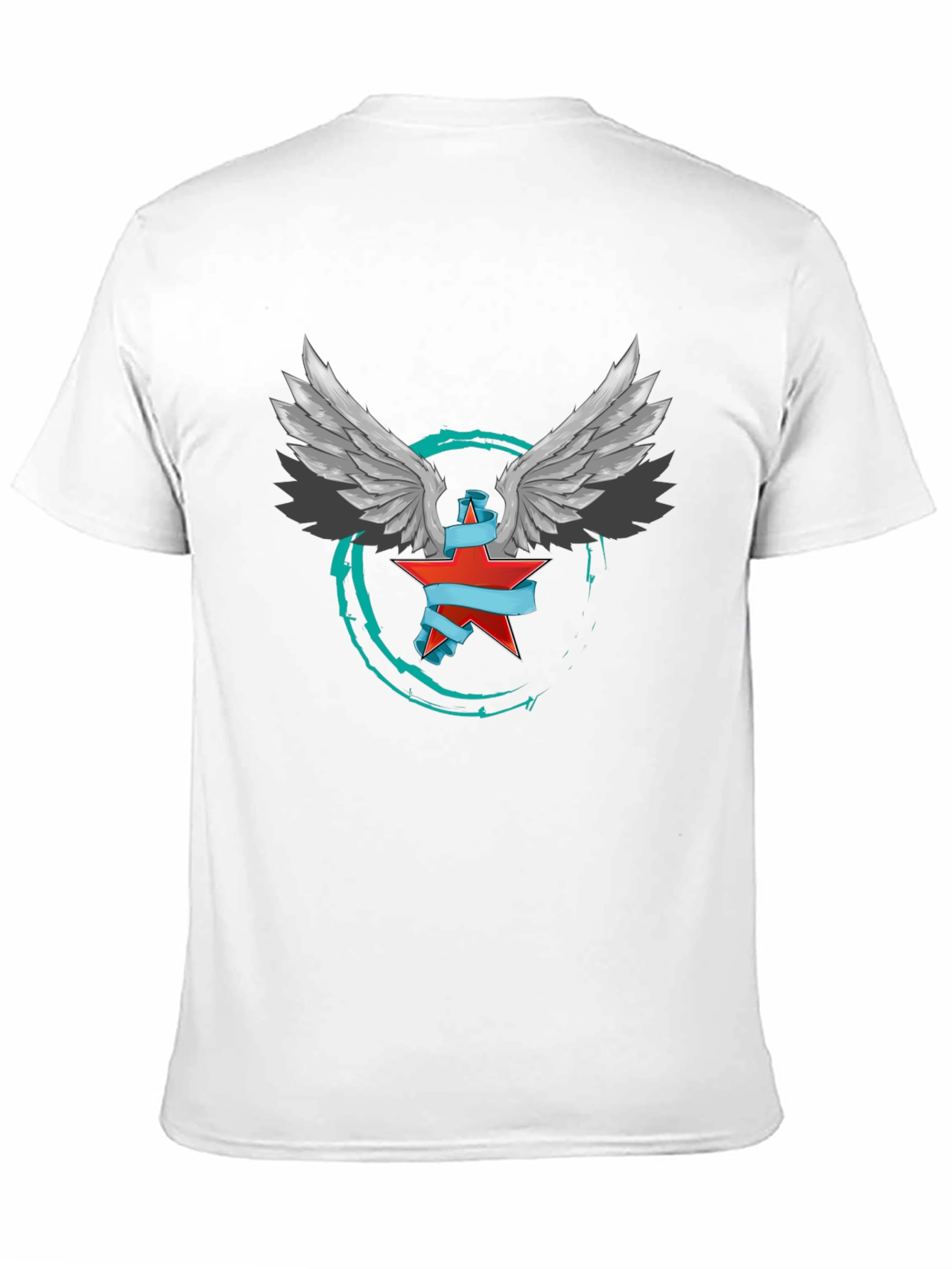 Winged Star Graphic T-Shirt - Edgy Design