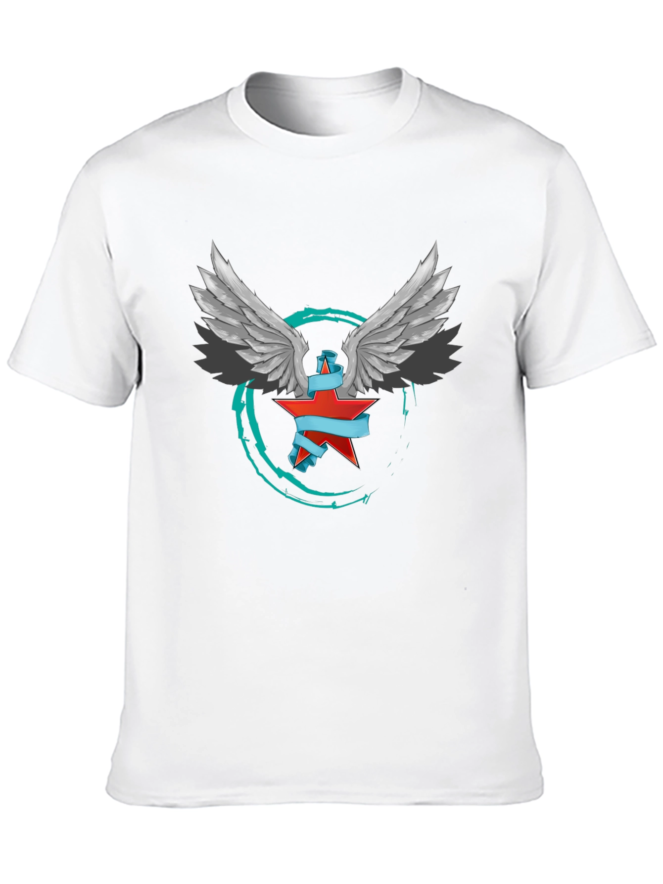Winged Star Graphic T-Shirt - Edgy Design