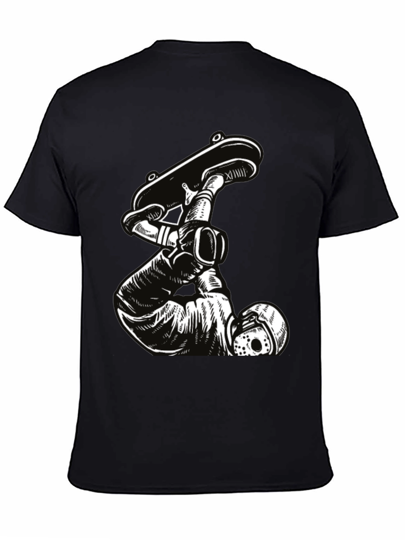 Skateboarding Jason Voorhees Black T-Shirt