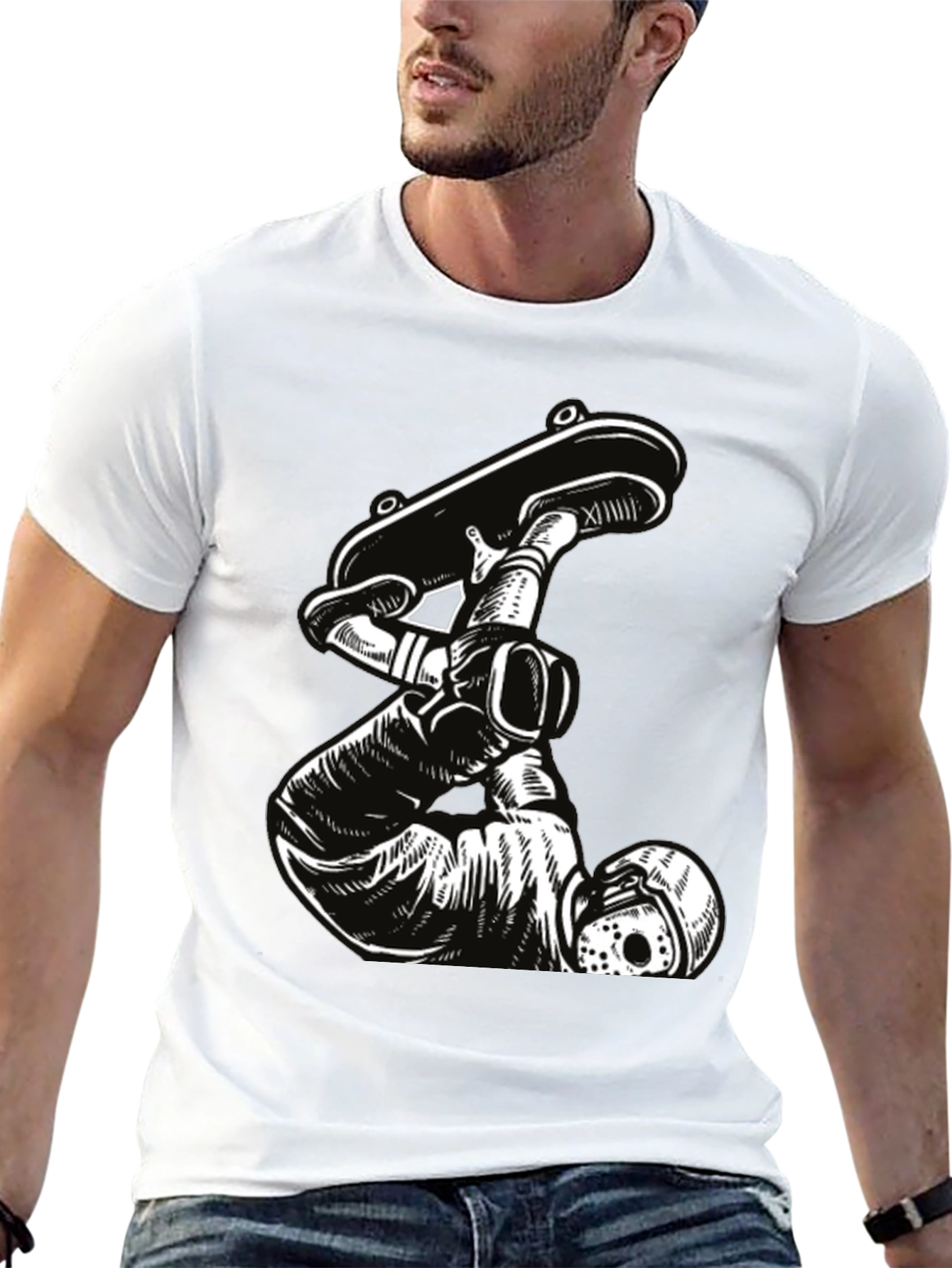 Skateboarding Jason Voorhees Black T-Shirt