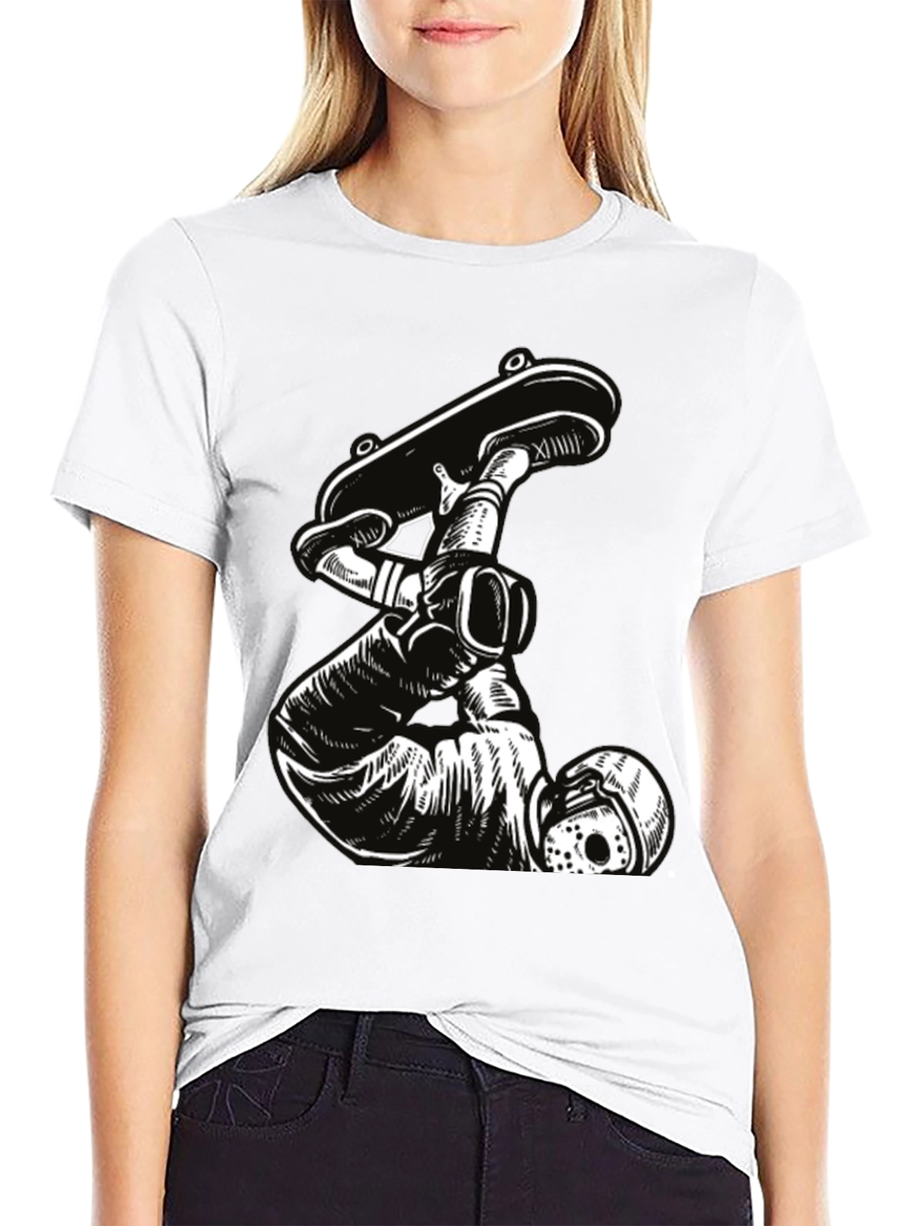 Skateboarding Jason Voorhees Black T-Shirt