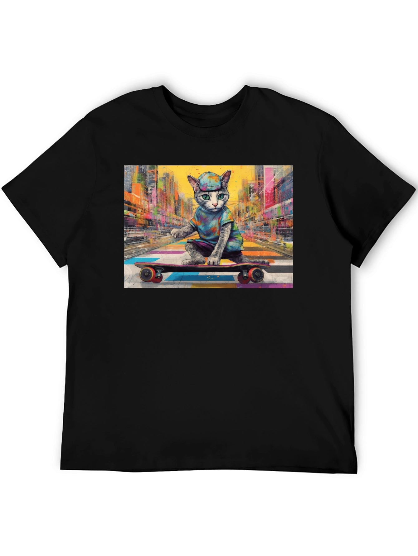 Cool Cat Skateboarder T-Shirt