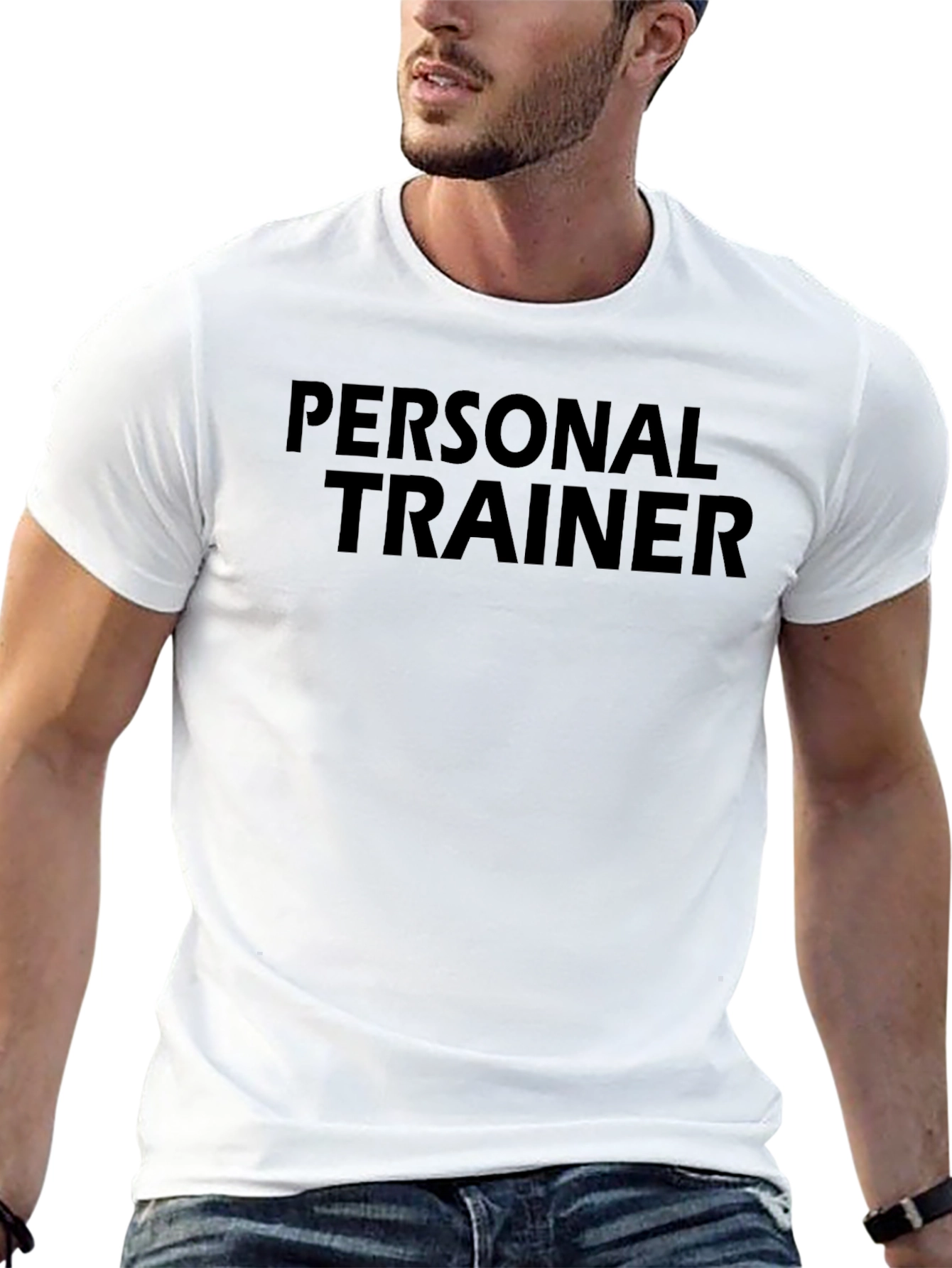 Personal Trainer Black T-Shirt Gym Workout Fitness