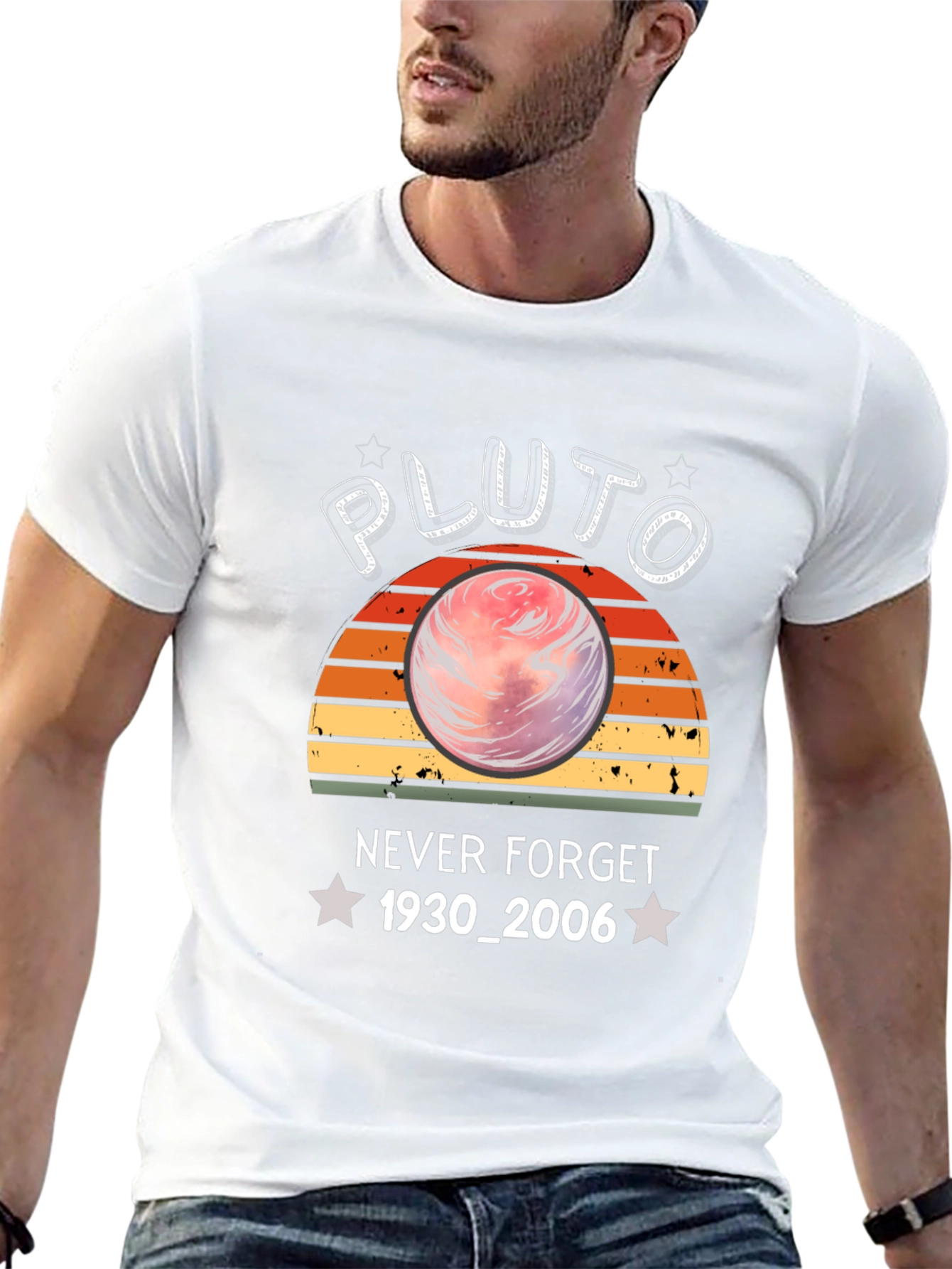 Pluto Never Forget T-Shirt - Retro Planet Design