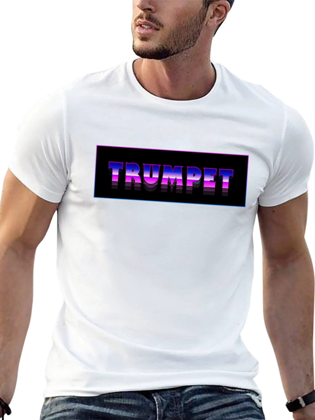 Trumpet Graphic T-Shirt - Retro Style