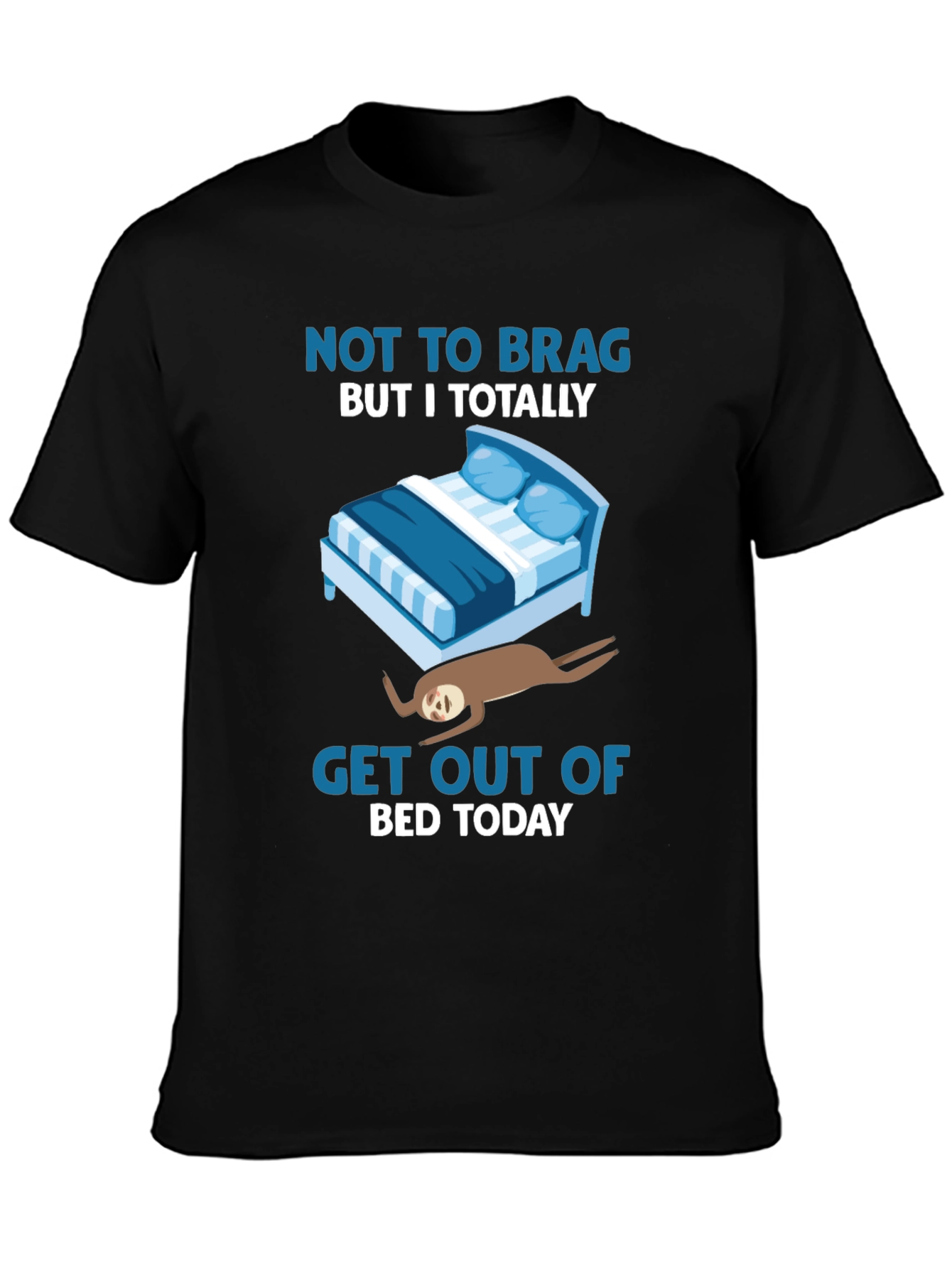 Funny Sloth Bed T-Shirt - Lazy Days Tee