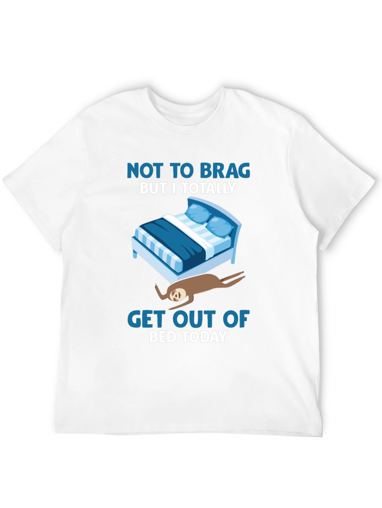 Funny Sloth Bed T-Shirt - Lazy Days Tee