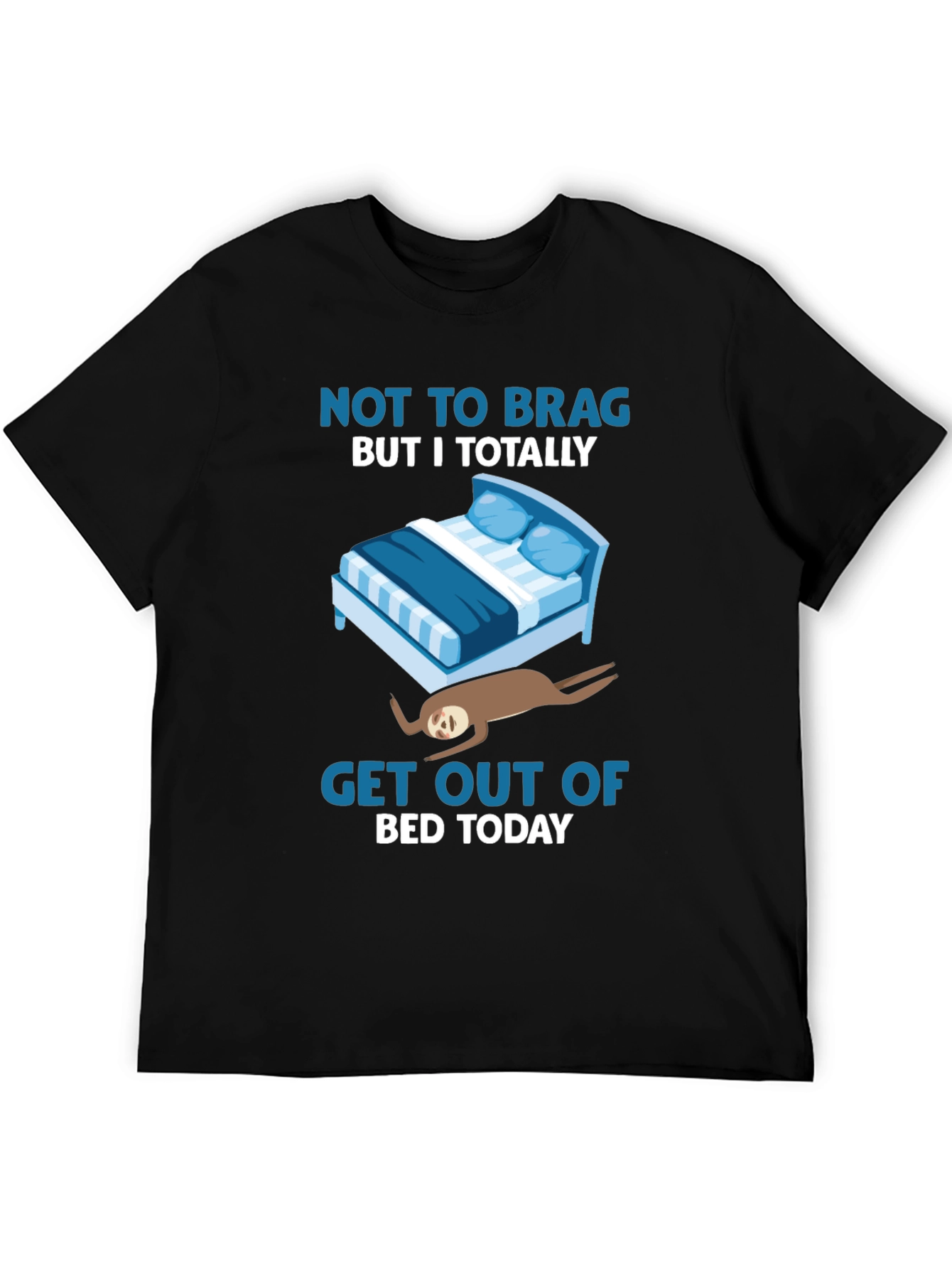 Funny Sloth Bed T-Shirt - Lazy Days Tee