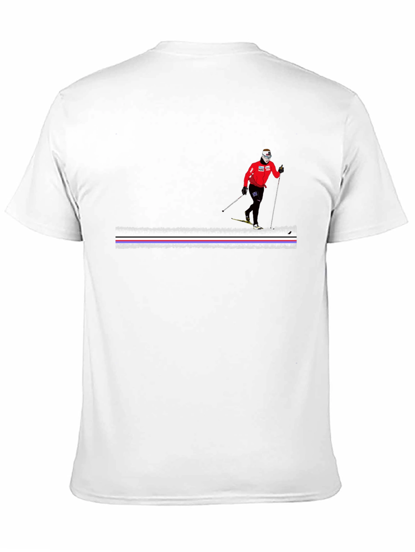 Cross Country Skier Graphic Tee - Black