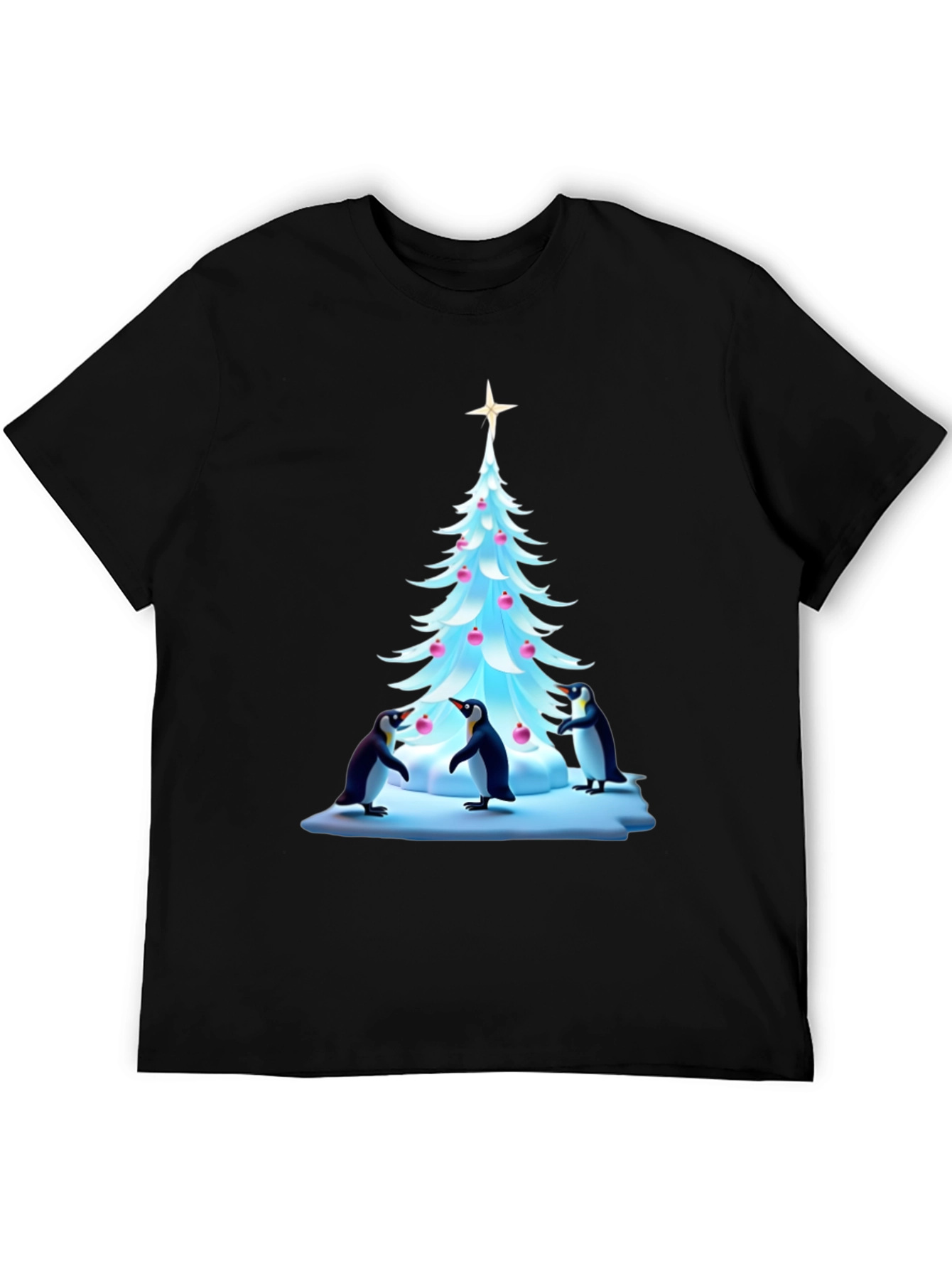 Festive Penguin Christmas Tree T-Shirt