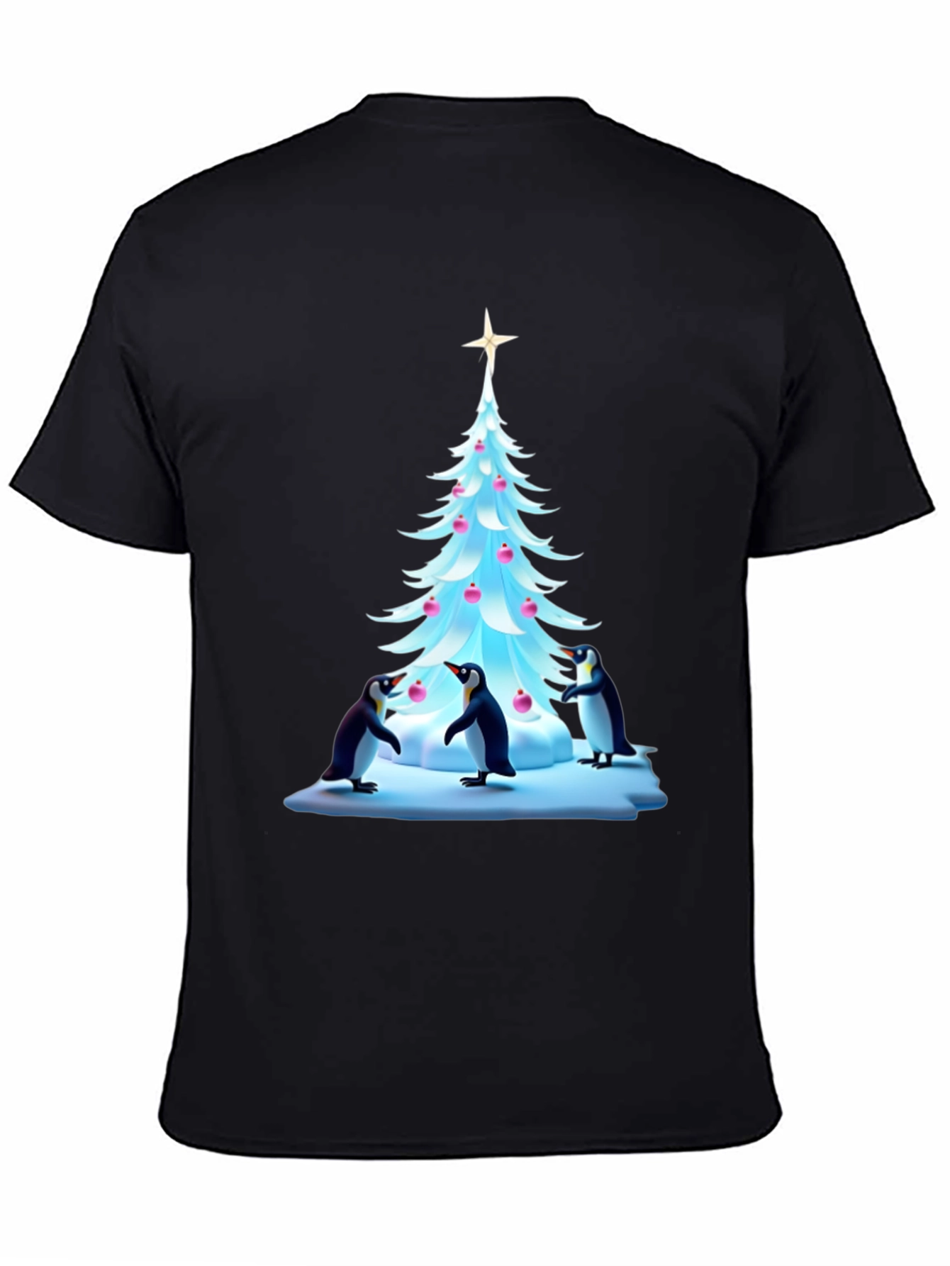 Festive Penguin Christmas Tree T-Shirt