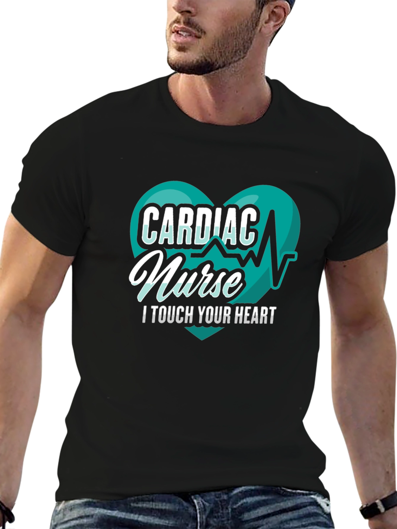 Cardiac Nurse T-Shirt - I Touch Your Heart Tee