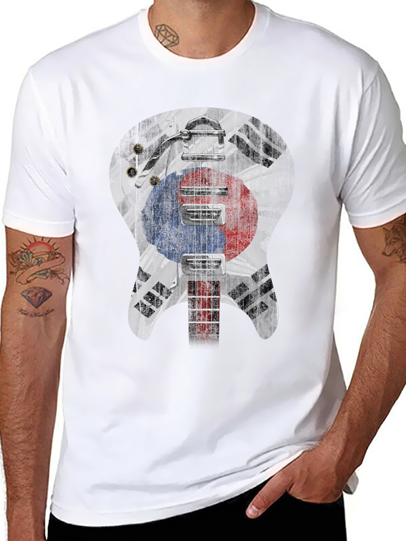 Korea Guitar Flag T-Shirt