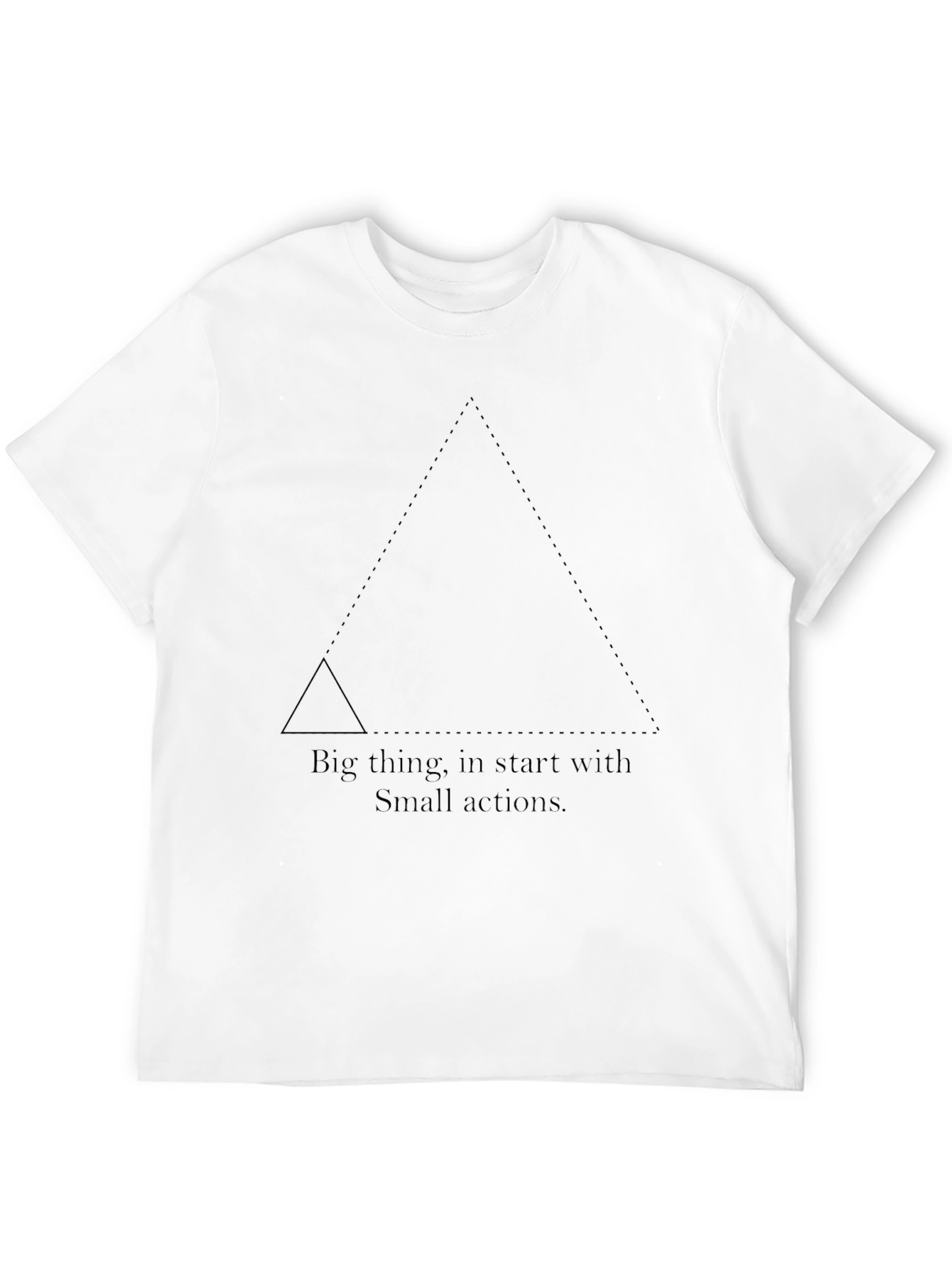 Motivational Triangle Graphic Tee - Black