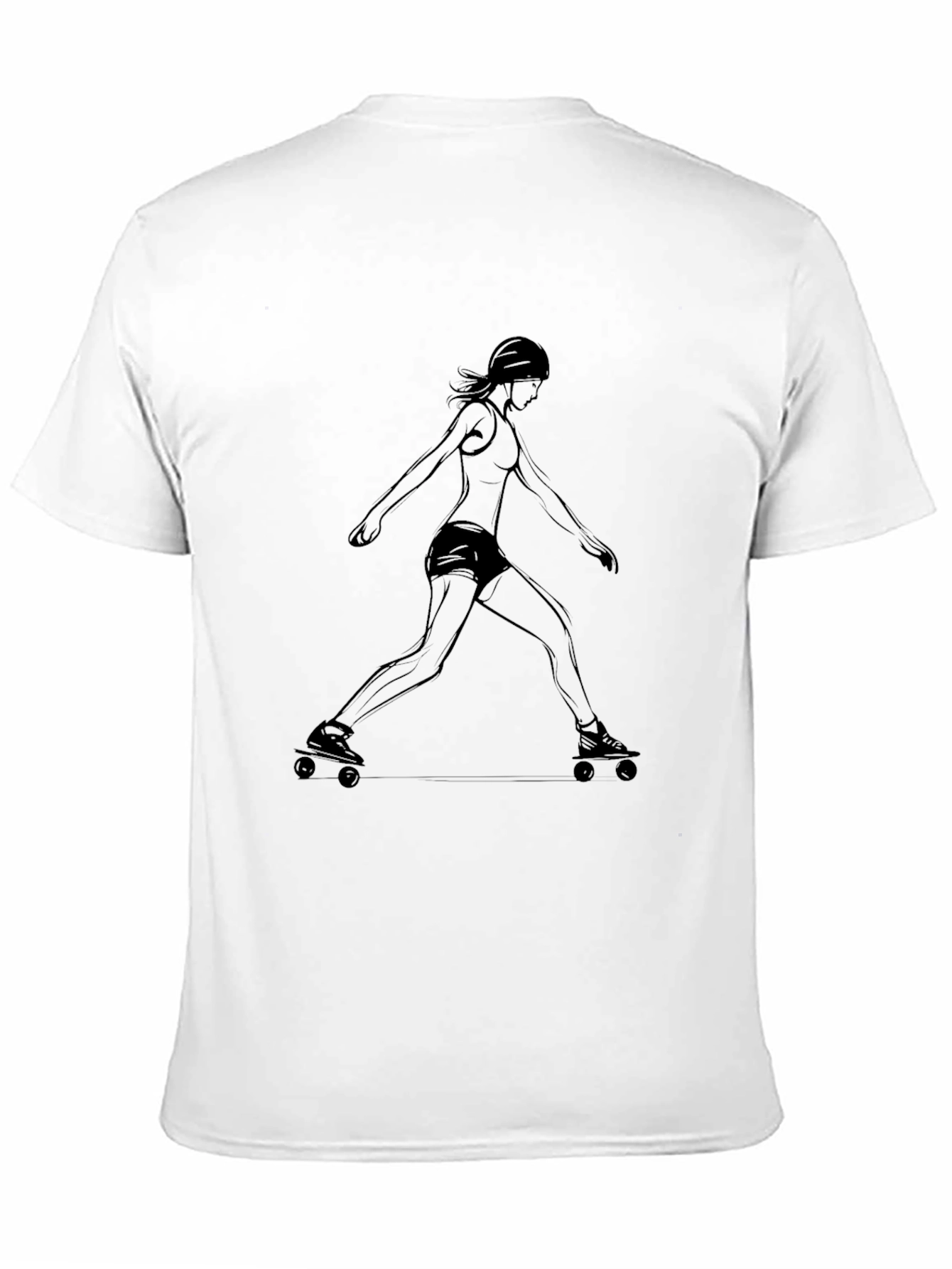 Skateboarder Graphic Black Tee