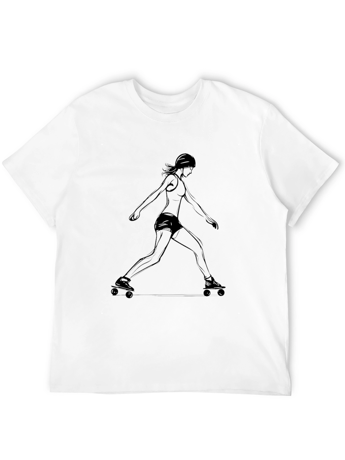 Skateboarder Graphic Black Tee