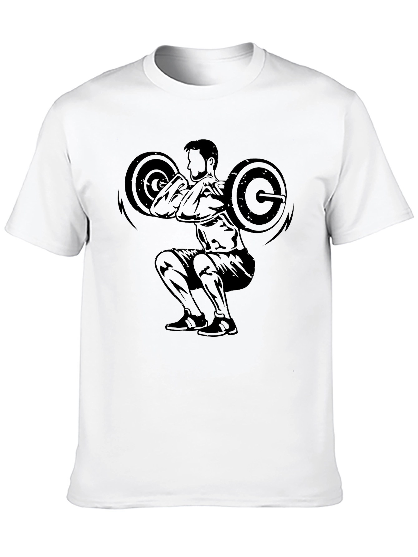 Squat Silhouette Graphic Tee - Black