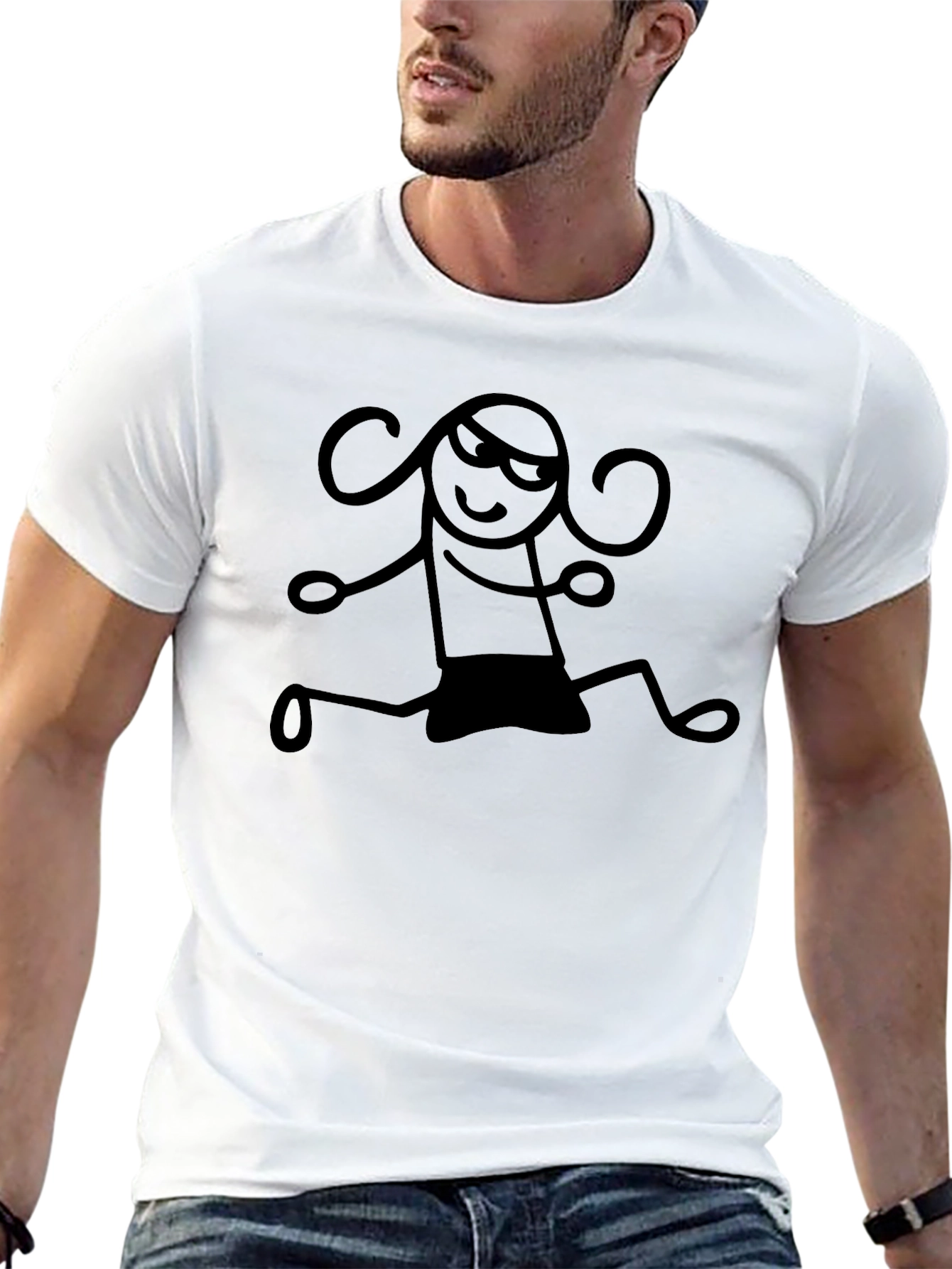 Black Cartoon Girl Graphic Tee