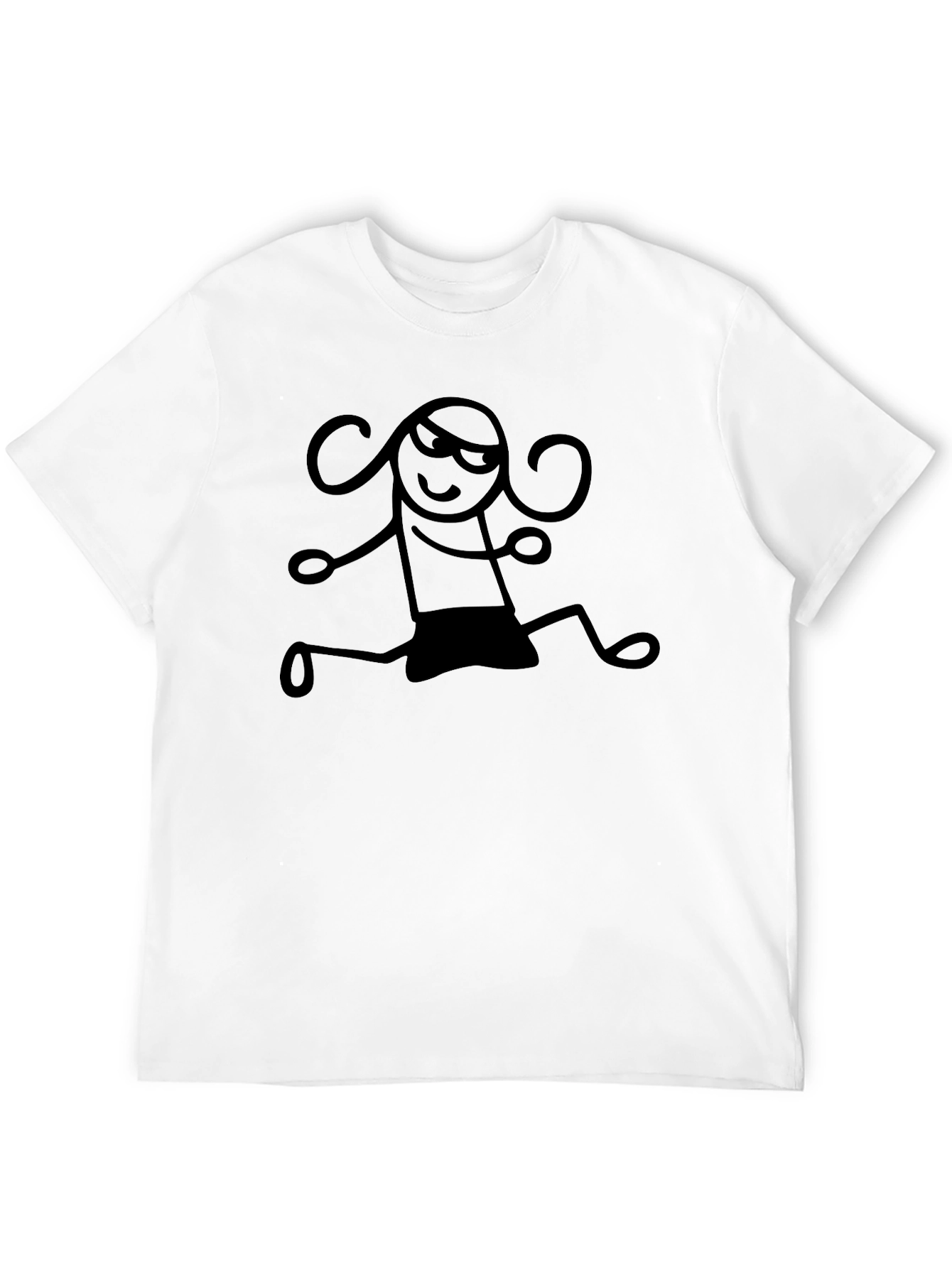 Black Cartoon Girl Graphic Tee