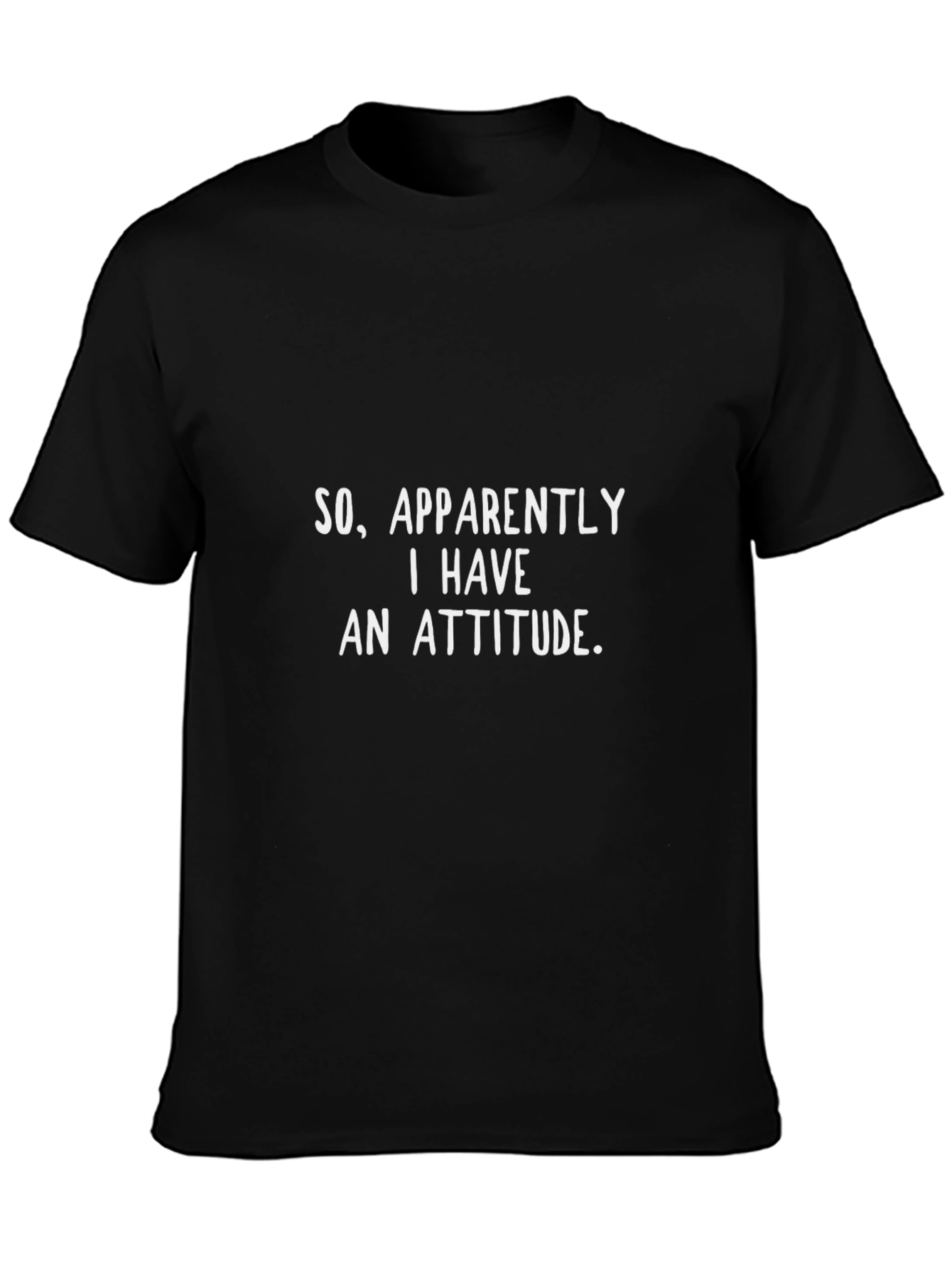 Attitude Graphic Tee - Black Cotton T-Shirt