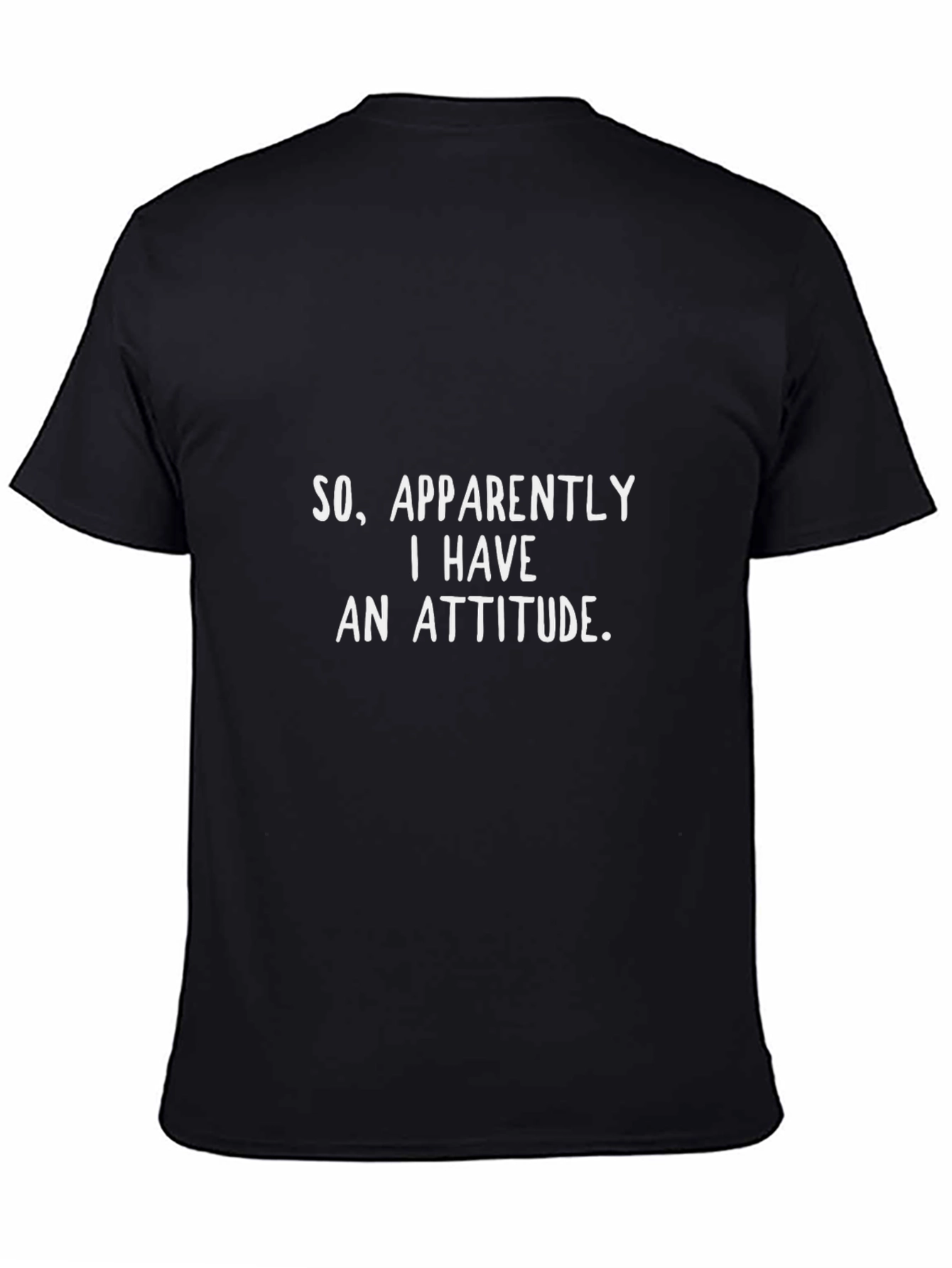 Attitude Graphic Tee - Black Cotton T-Shirt
