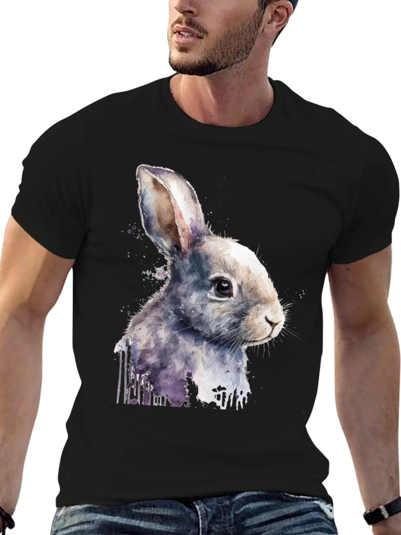 Rabbit Watercolor Graphic Tee