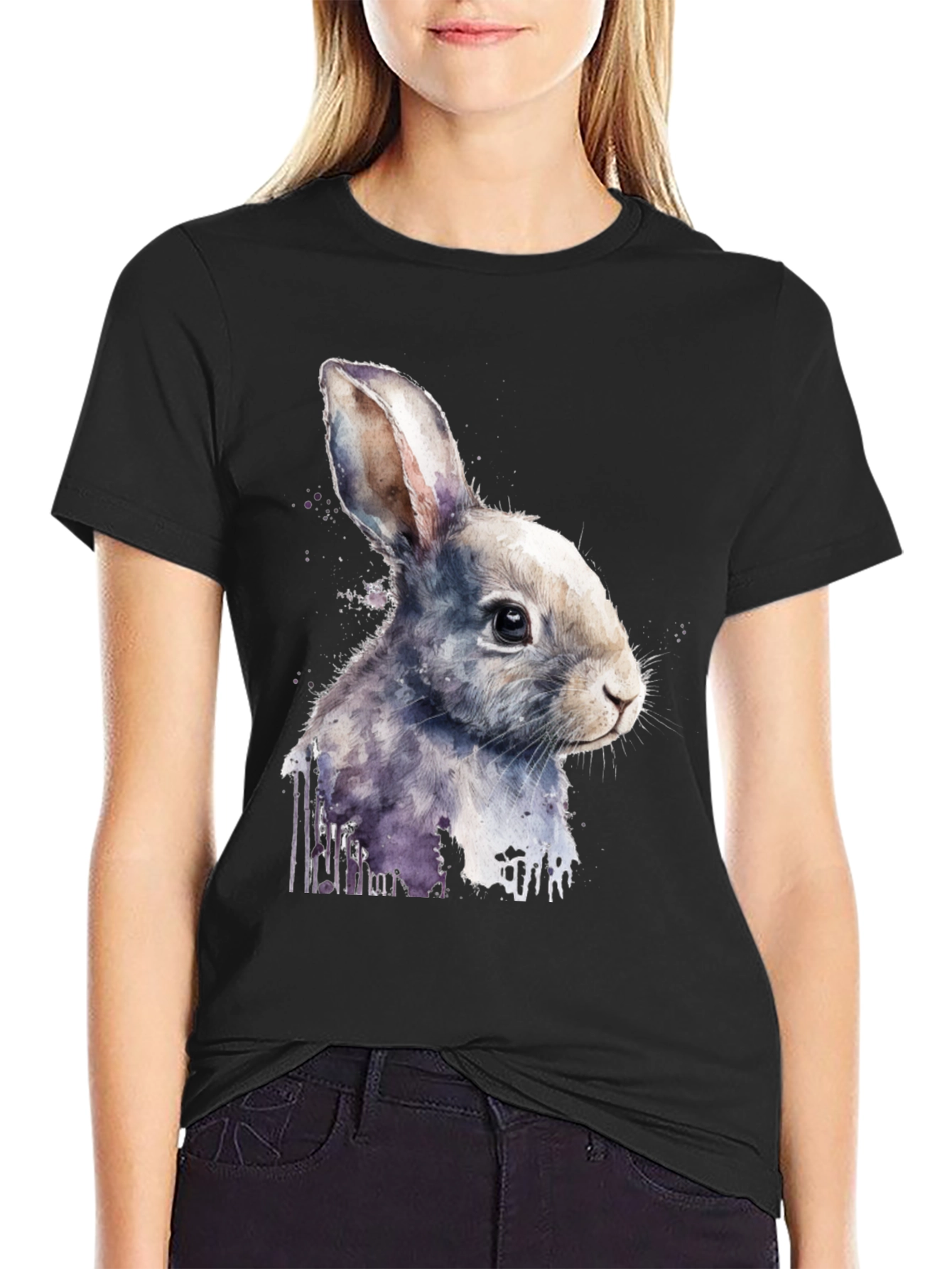 Rabbit Watercolor Graphic Tee
