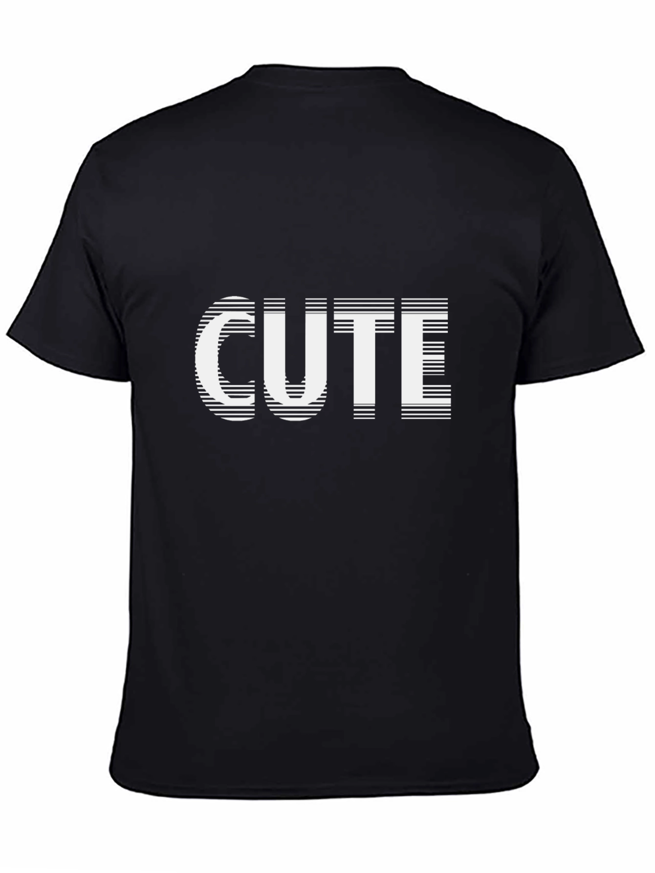 Black T-Shirt - Cute Text Graphic - Casual Style