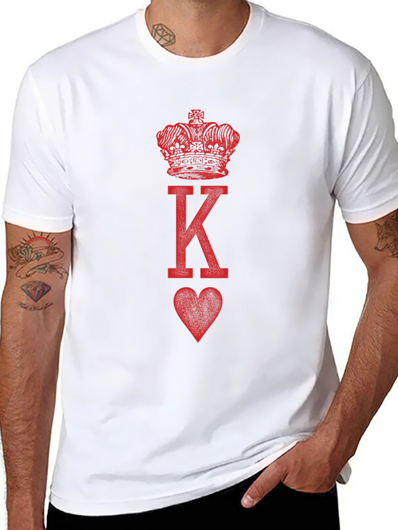 King of Hearts Graphic Tee - Mens Black T-Shirt