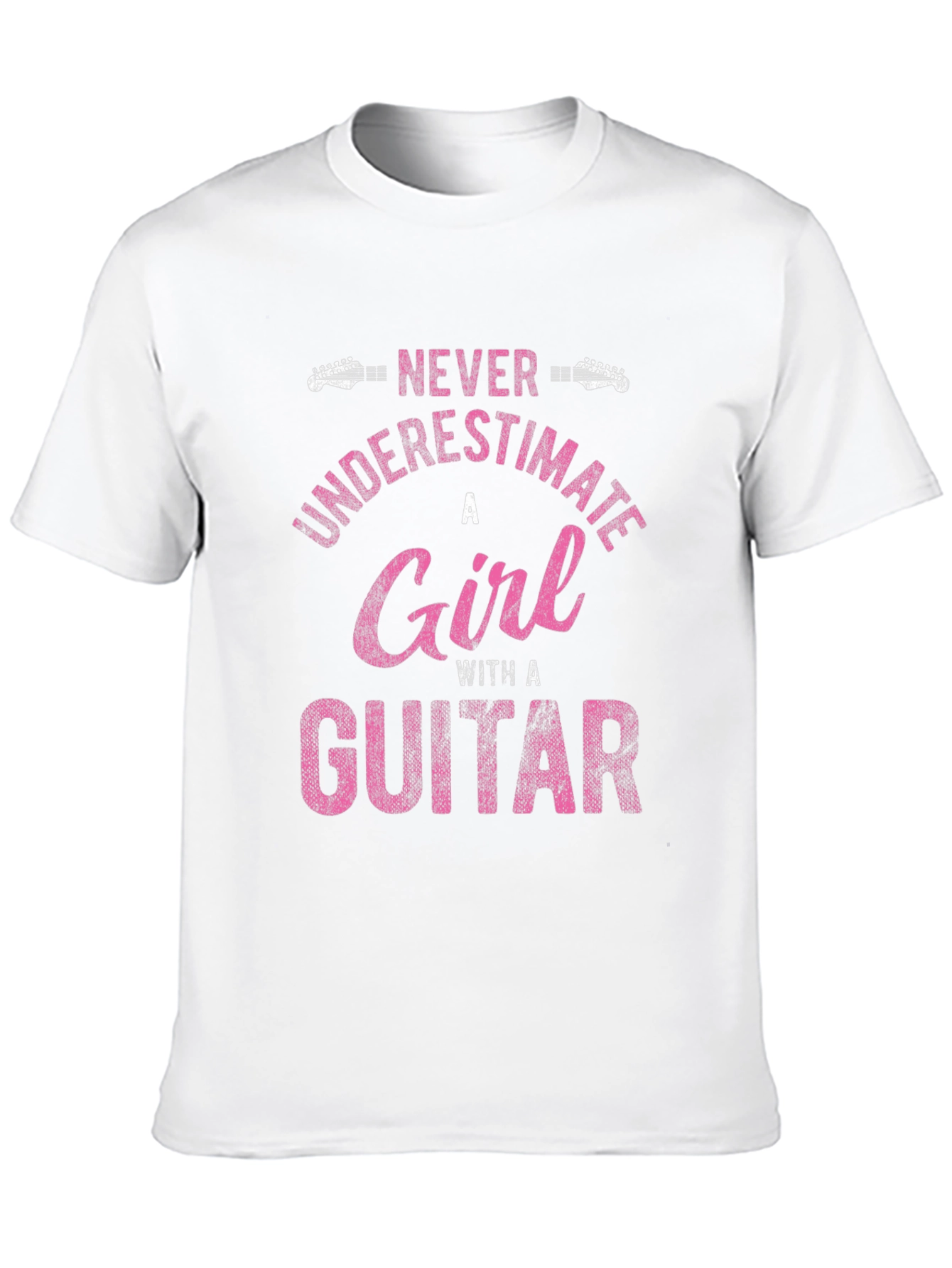Never Underestimate A Girl Guitar T-Shirt