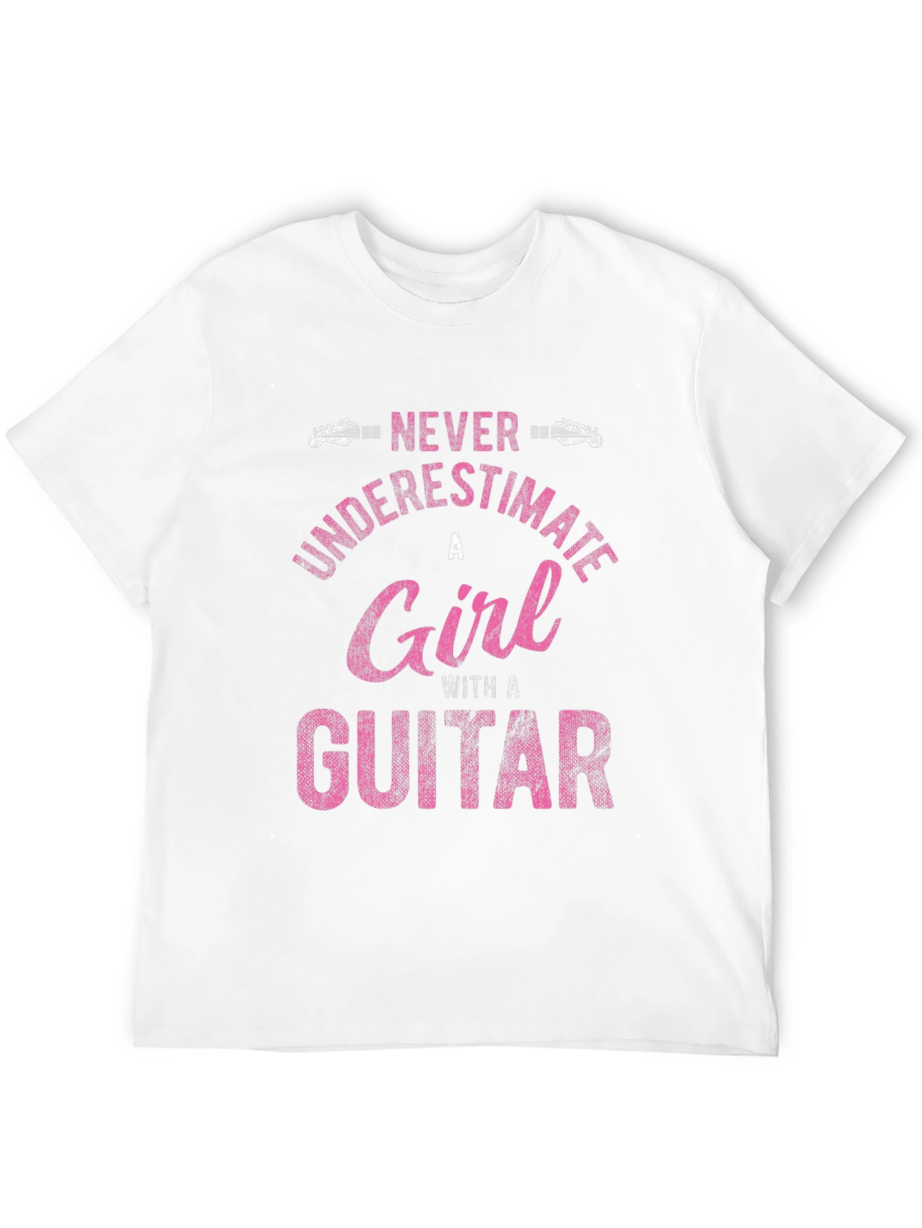 Never Underestimate A Girl Guitar T-Shirt
