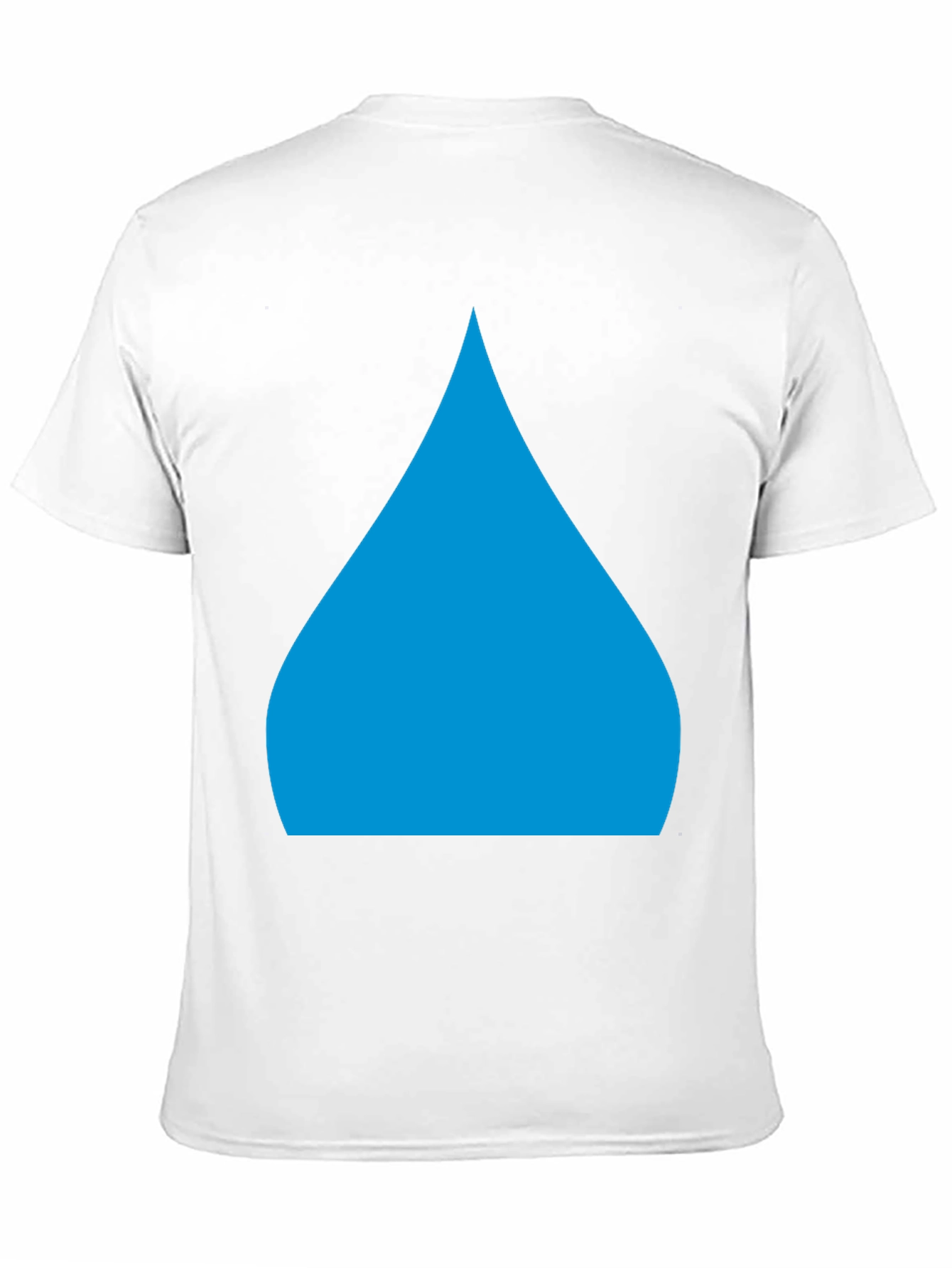 Mens Black T-Shirt with Blue Teardrop Graphic