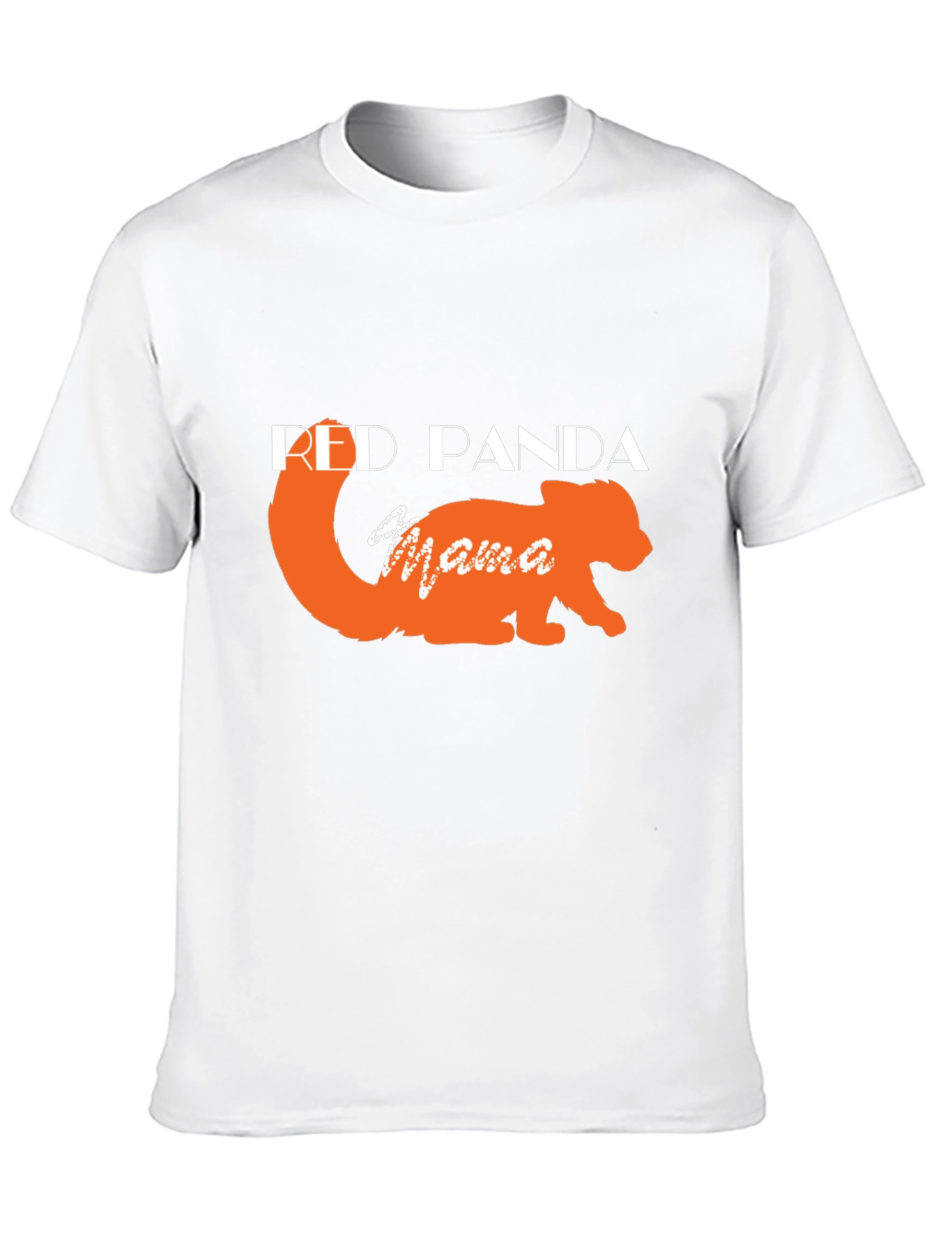 Red Panda Mama Black T-Shirt