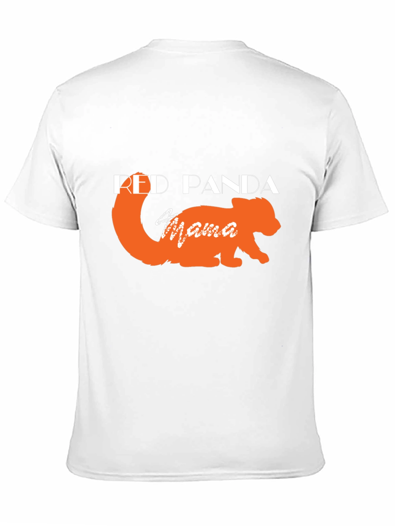 Red Panda Mama Black T-Shirt