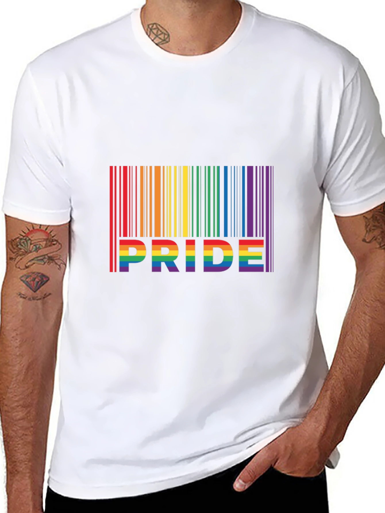 Pride Rainbow Barcode T-Shirt