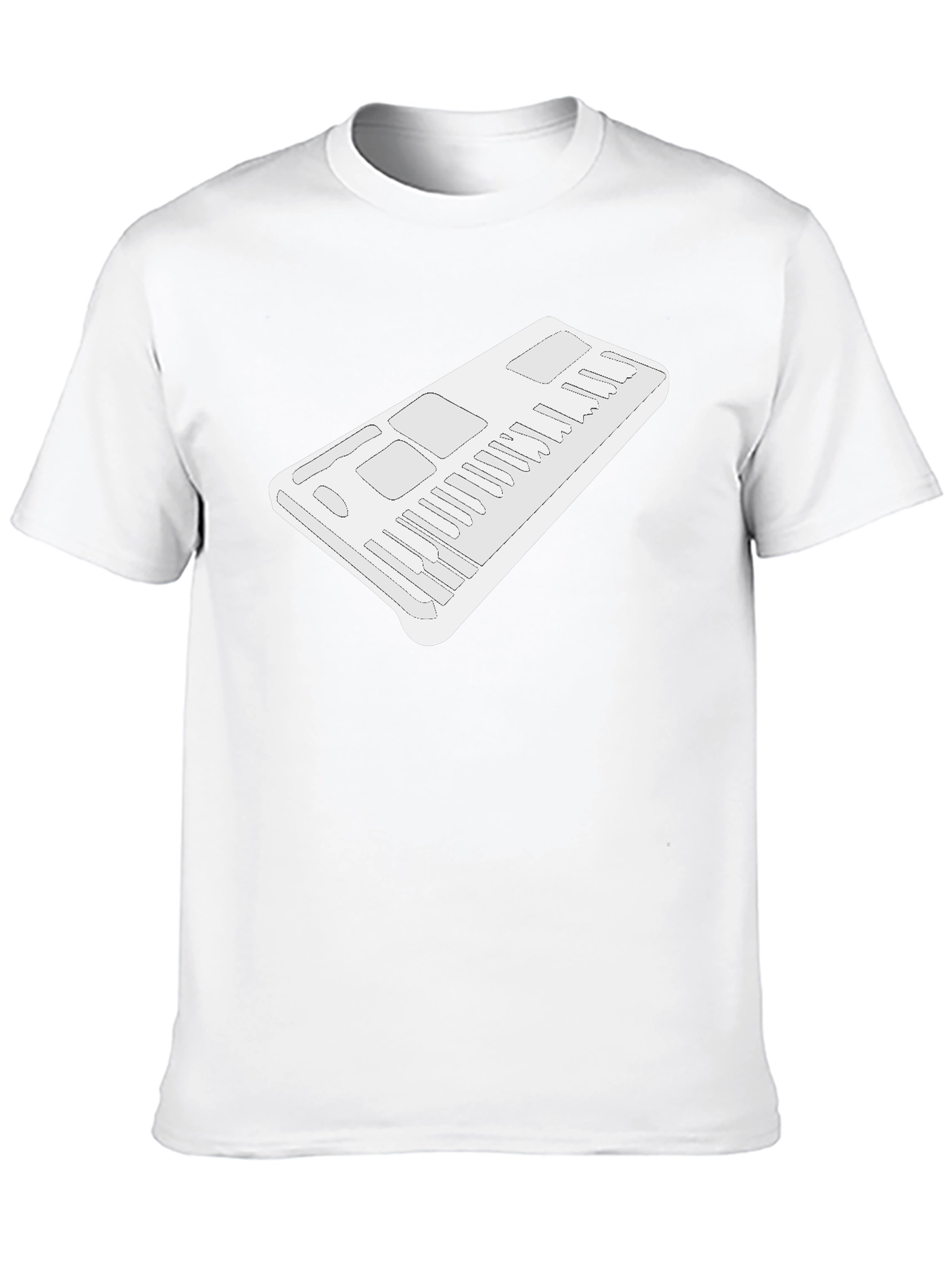 Minimalist Synthesizer Graphic Black T-Shirt