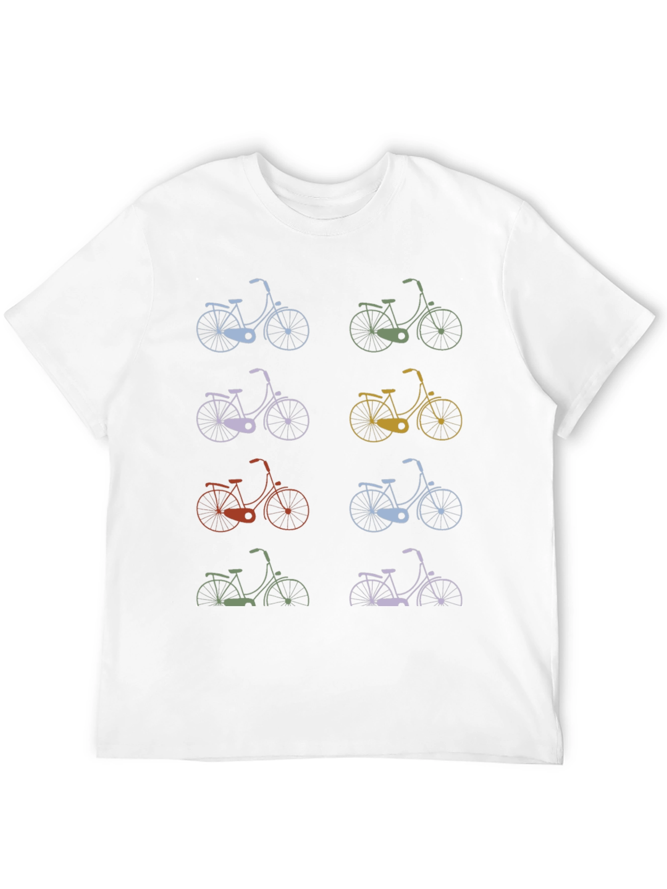 Retro Bike Print T-Shirt - Cycle Style