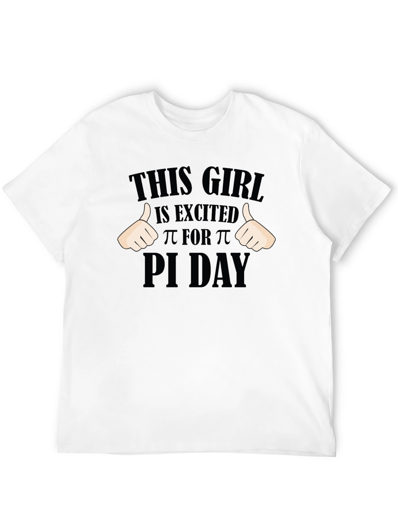 Pi Day Excited Girl T-Shirt - Math Geek Apparel